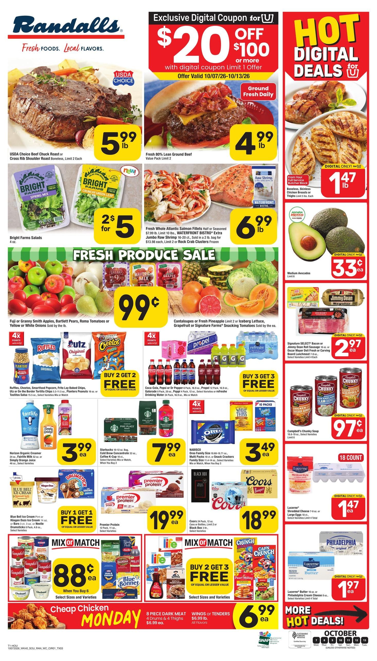 Randalls (Alief Area, TX) Weekly Ad October 7 - 13, 2026