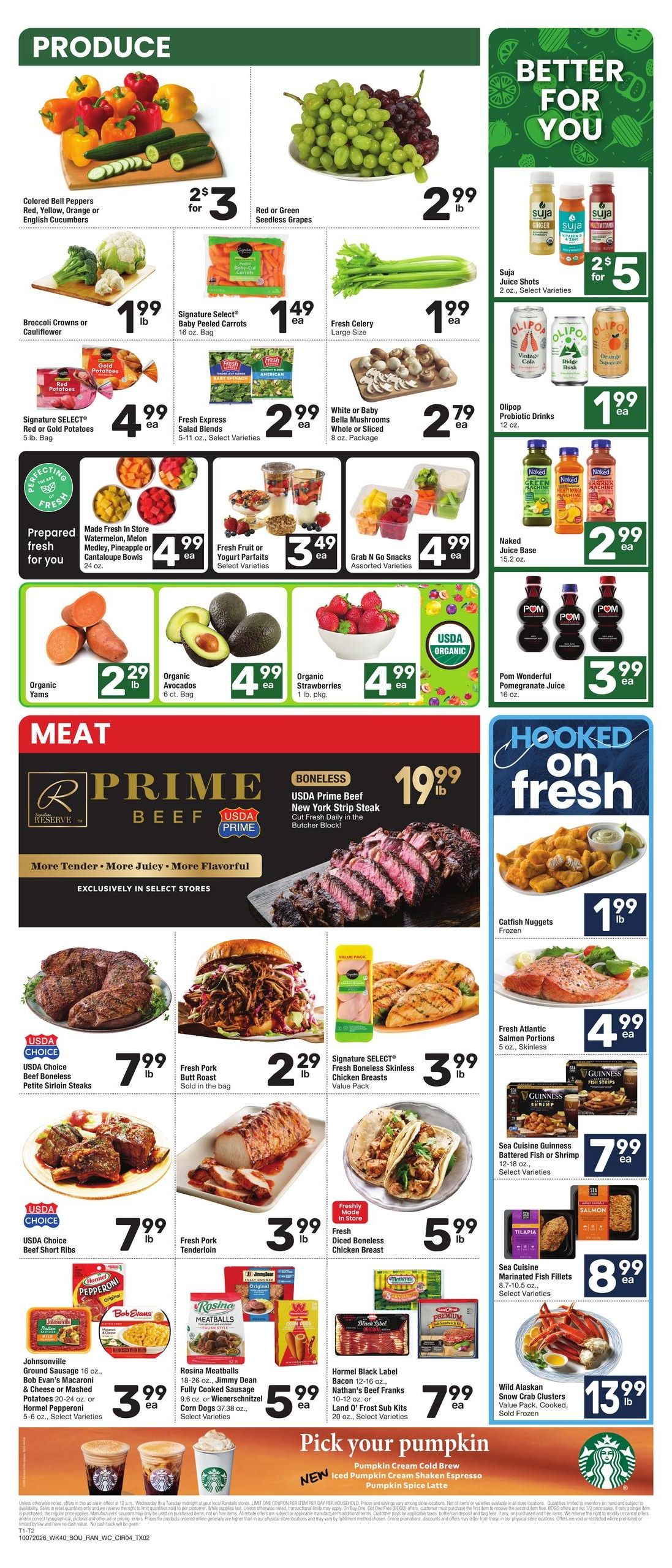 Randalls (Alief Area, TX) Weekly Ad October 7 - 13, 2026