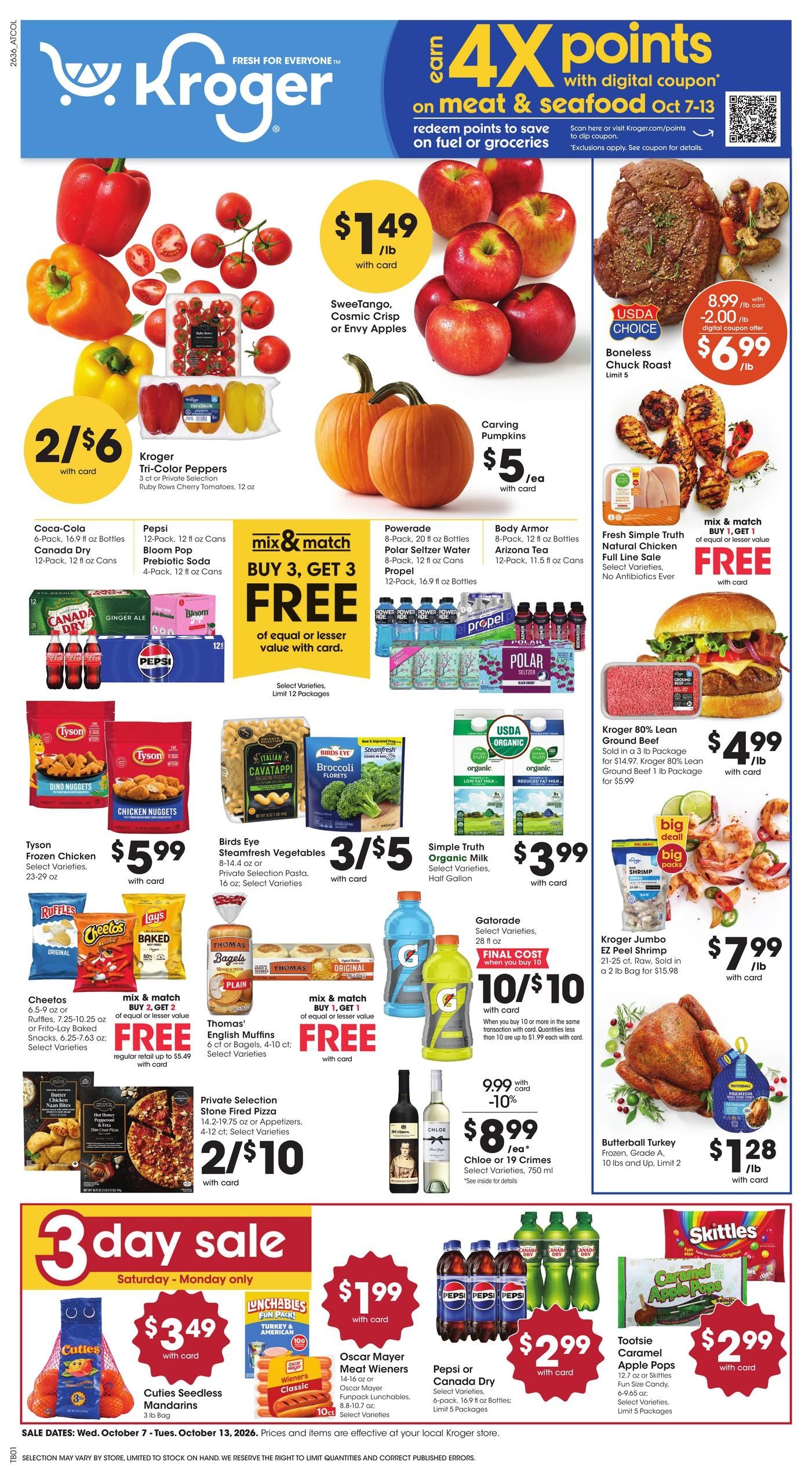 Kroger (Columbia Area, SC) Weekly Ad October 7 - 13, 2026