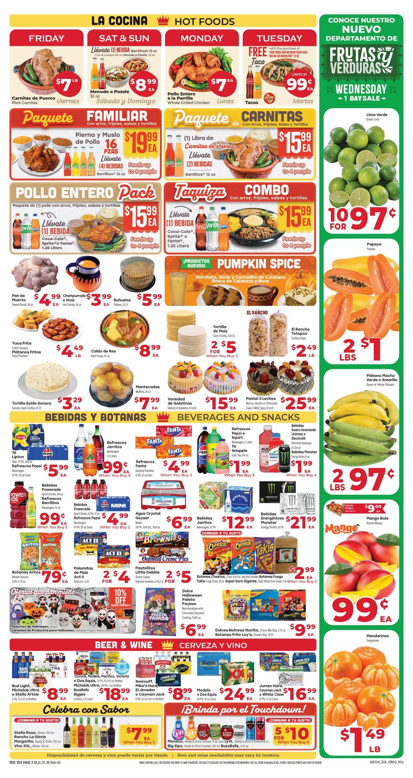 El Rancho Supermercado (Irving Area, TX) Weekly Ad October 7 - 13, 2026