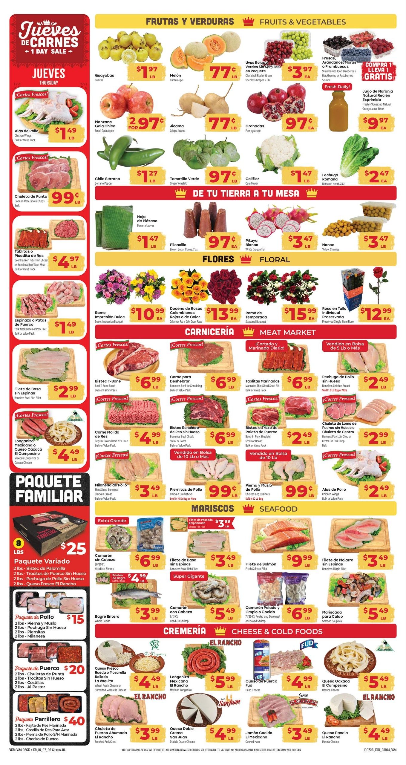 El Rancho Supermercado (Irving Area, TX) Weekly Ad October 7 - 13, 2026