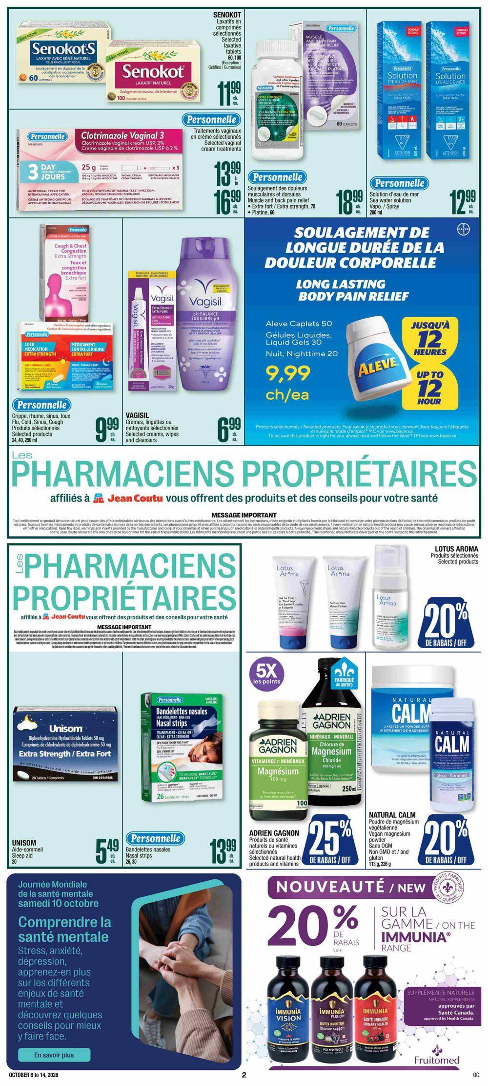 Jean Coutu Flyer October 8 to 14