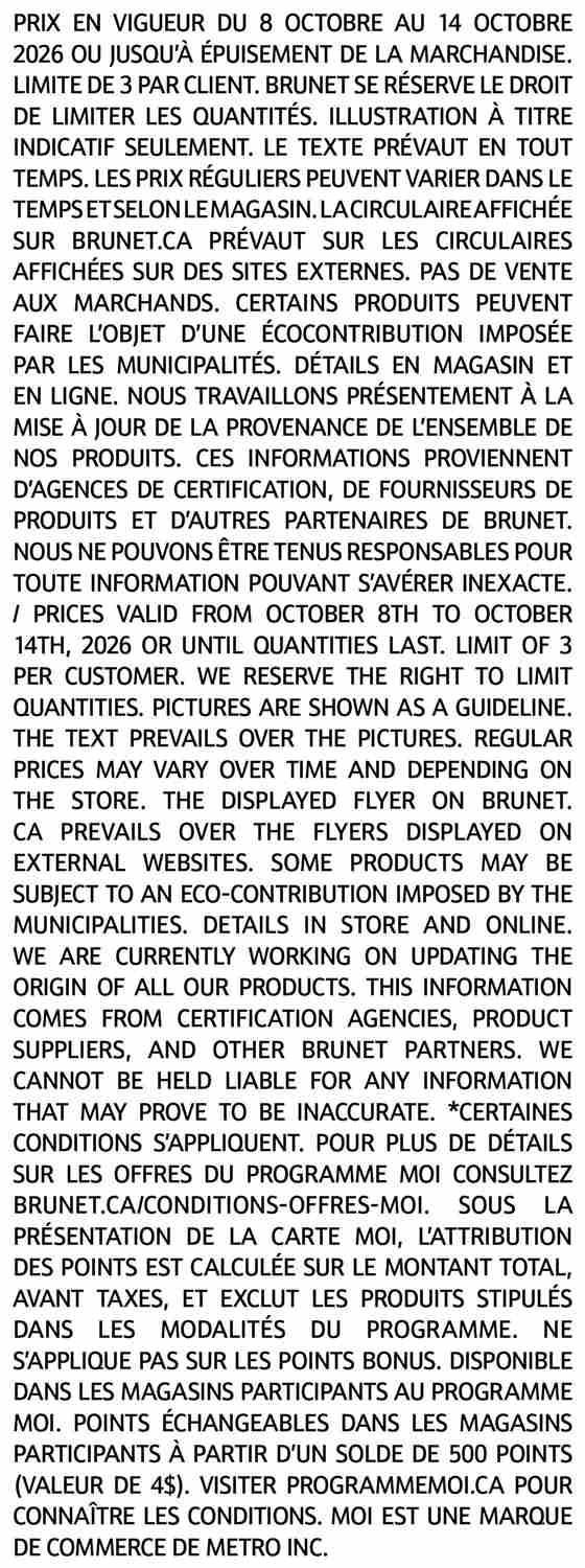 Brunet Flyer October 8 to 14