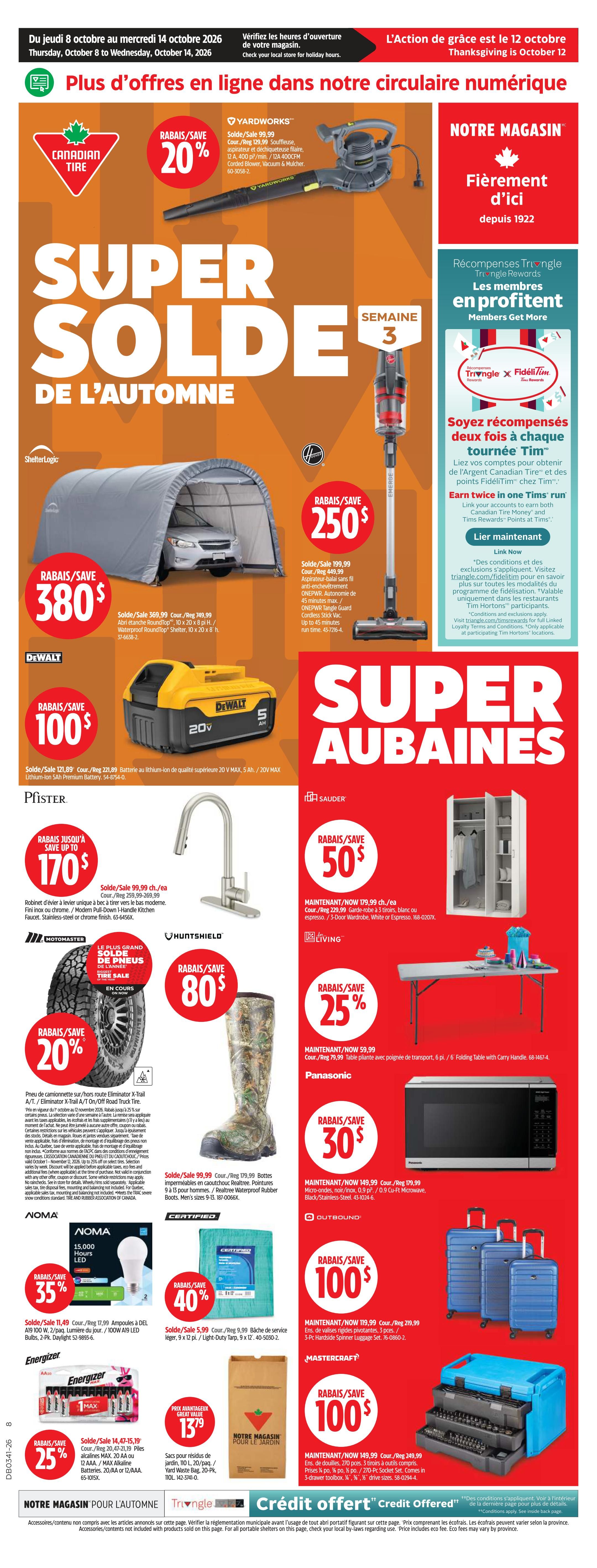 Canadian Tire (QC) Flyer October 8 to 14