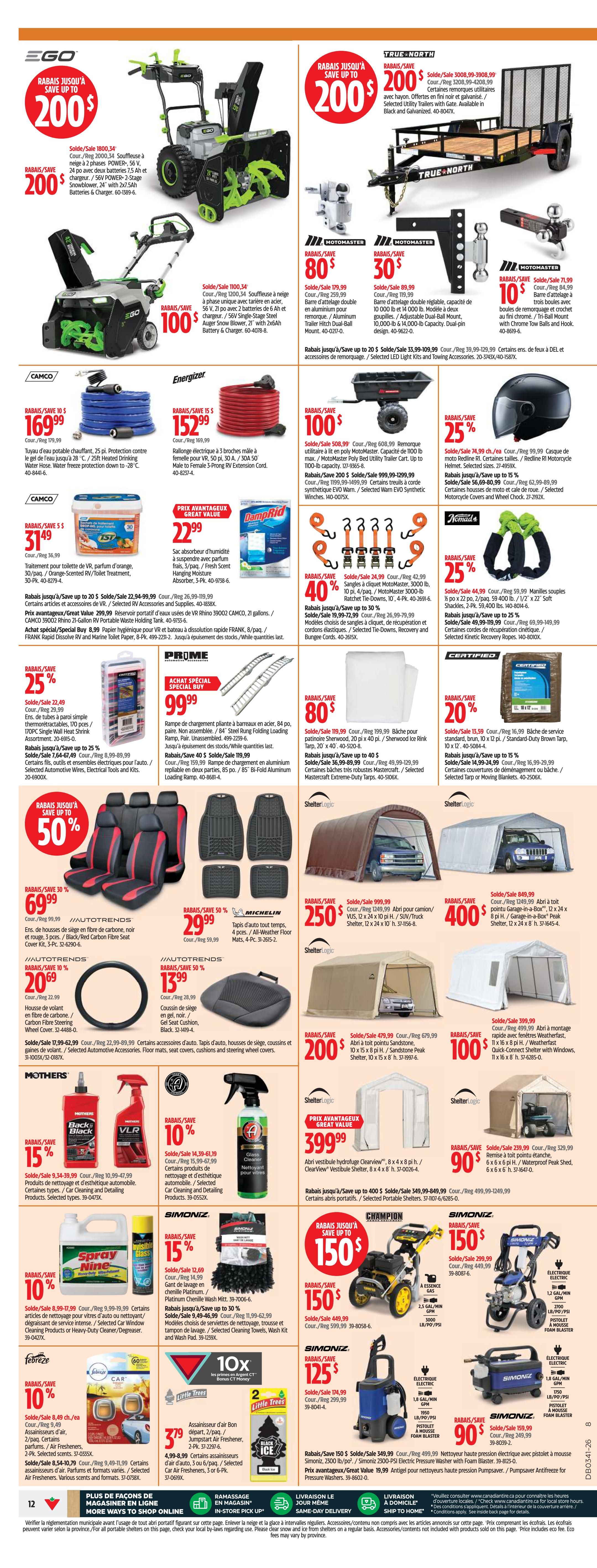 Canadian Tire (QC) Flyer October 8 to 14