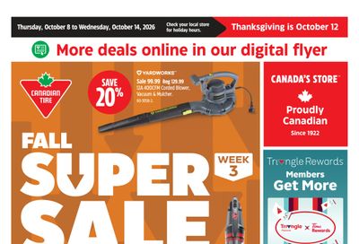 Canadian Tire (Atlantic) Flyer October 8 to 14