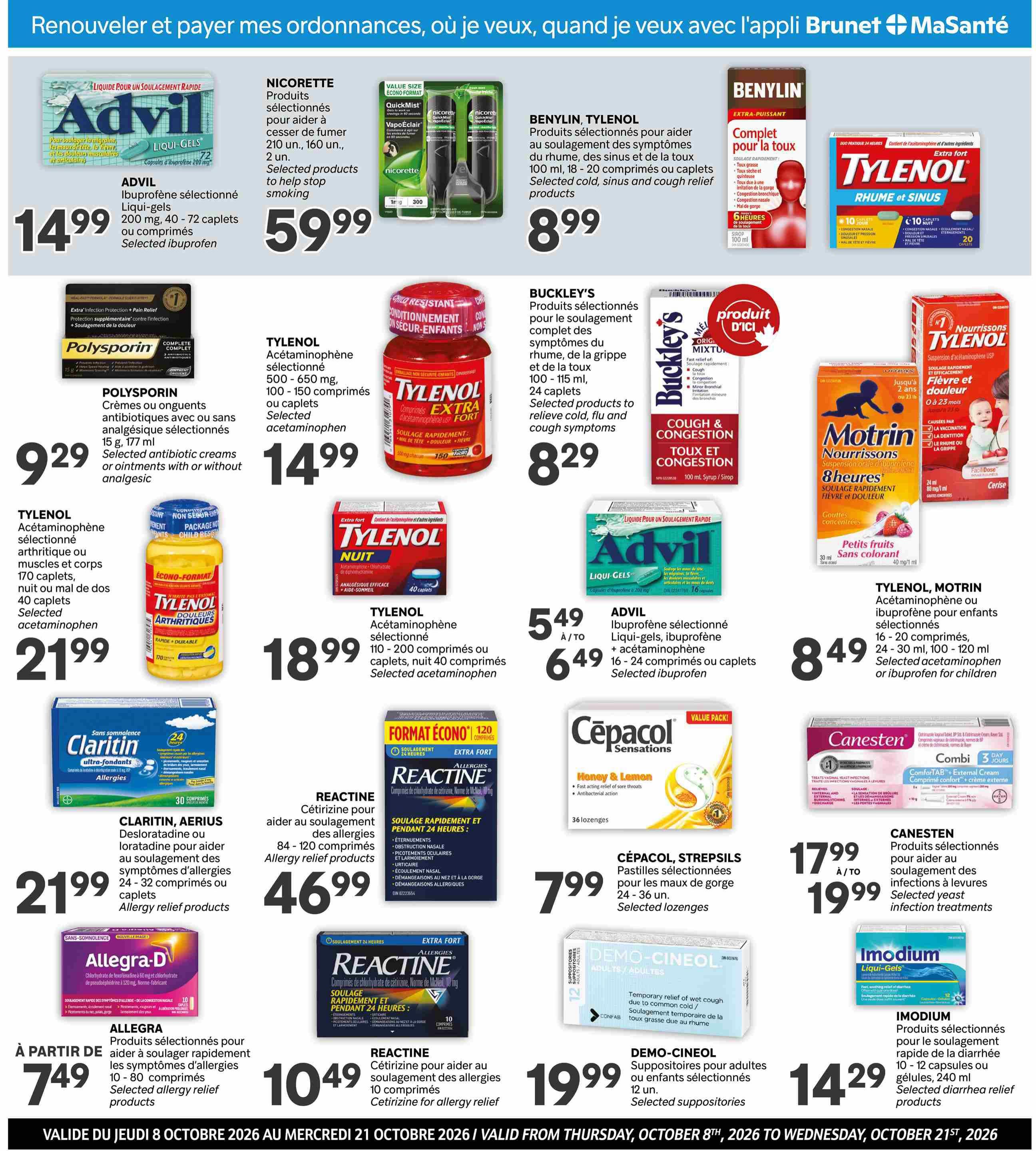 Brunet Clinique Flyer October 8 to 21