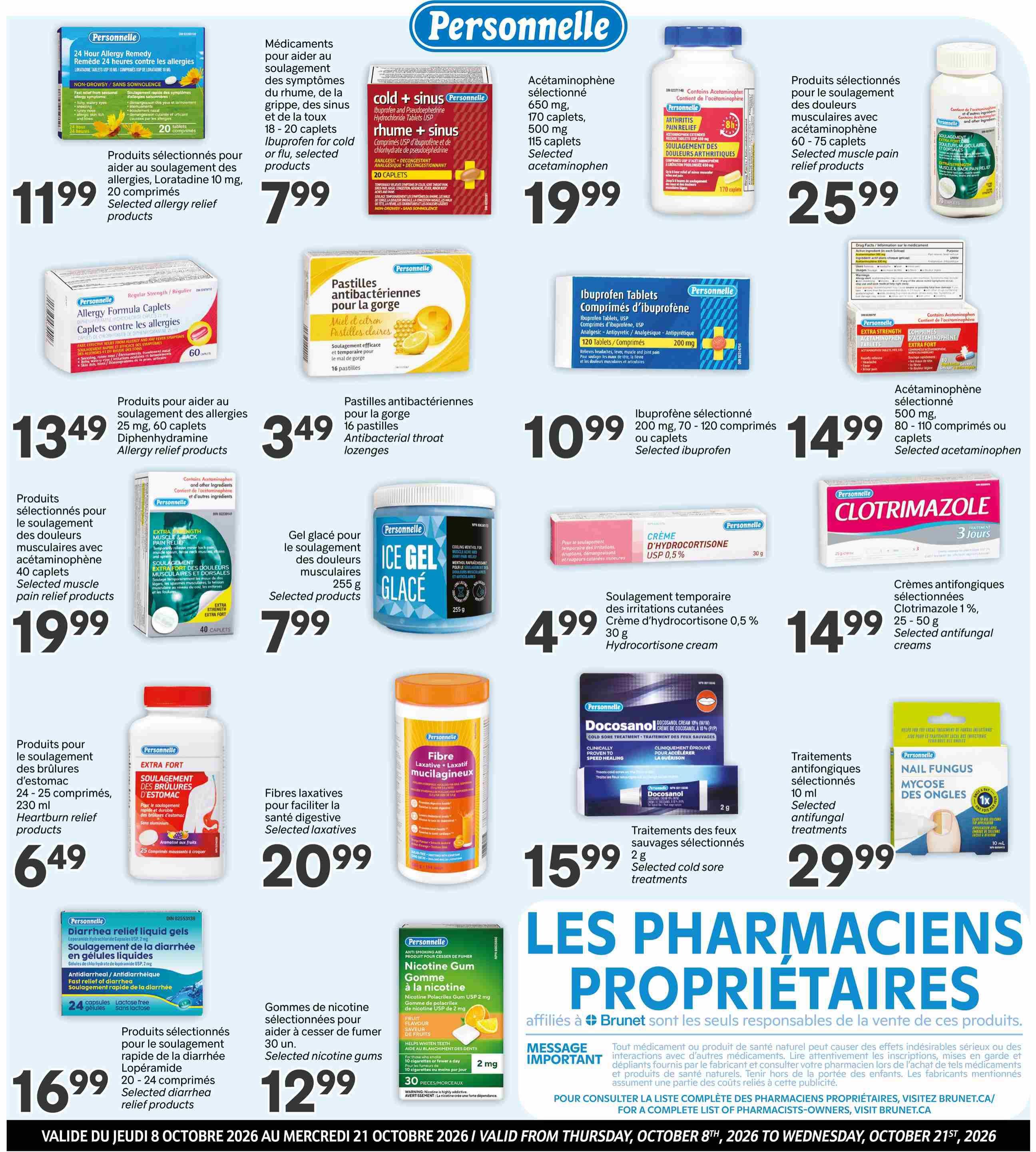 Brunet Clinique Flyer October 8 to 21