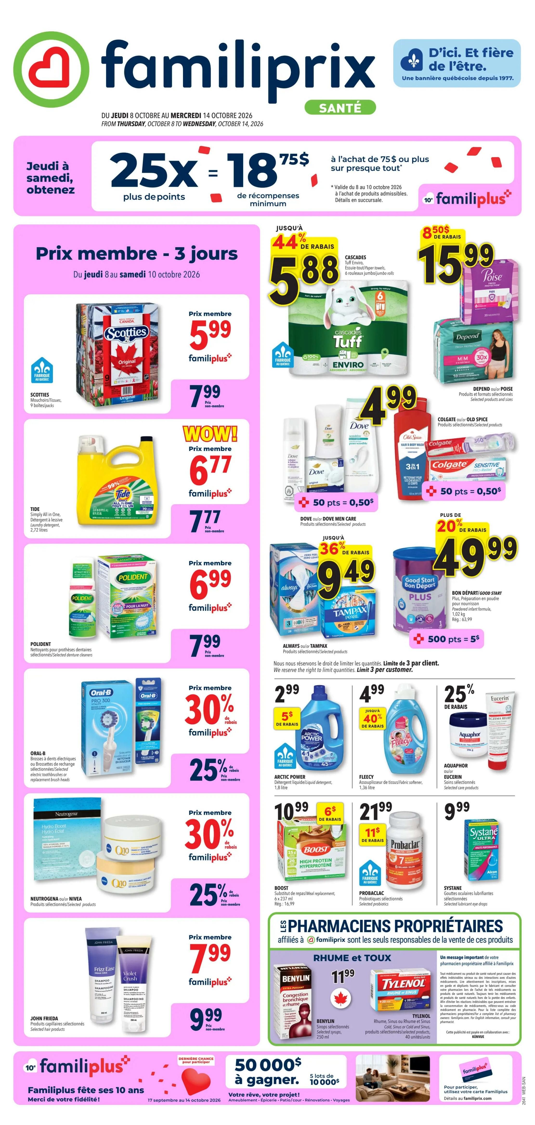 Familiprix Sante Flyer October 8 to 14