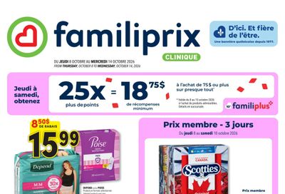 Familiprix Clinique Flyer October 8 to 14