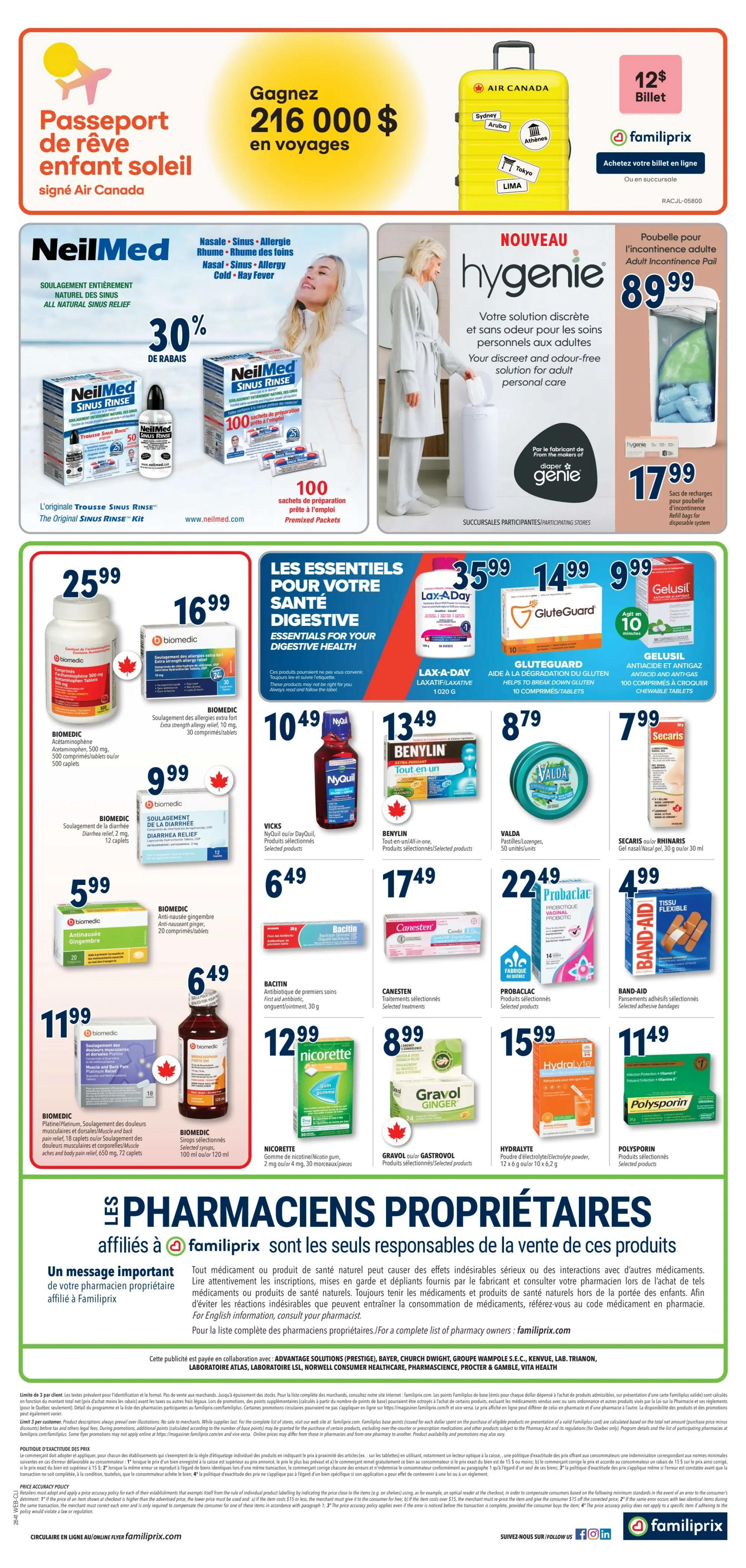 Familiprix Clinique Flyer October 8 to 14