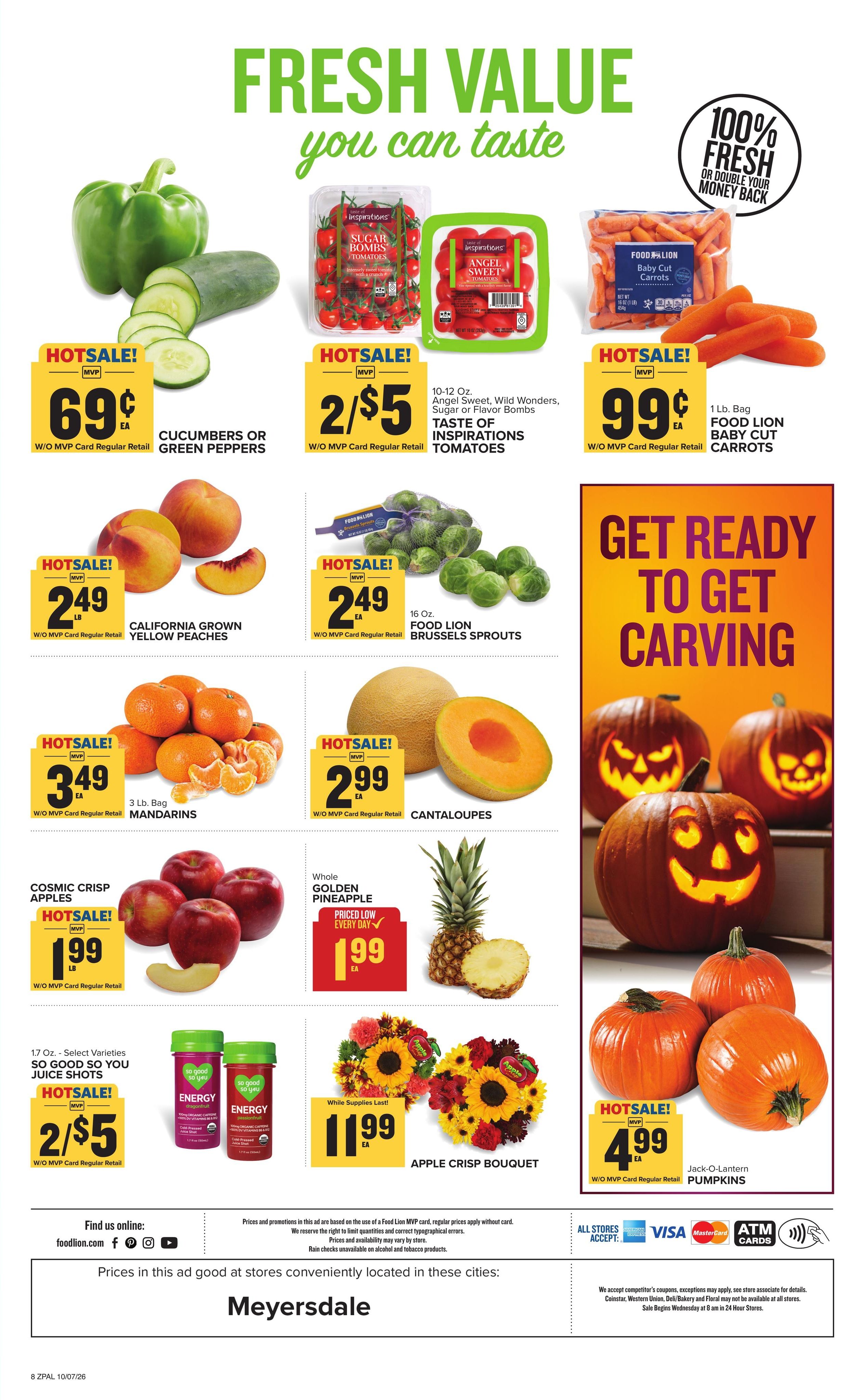 Food Lion (Cumberland Area, MD) Weekly Ad October 7 - 13, 2026