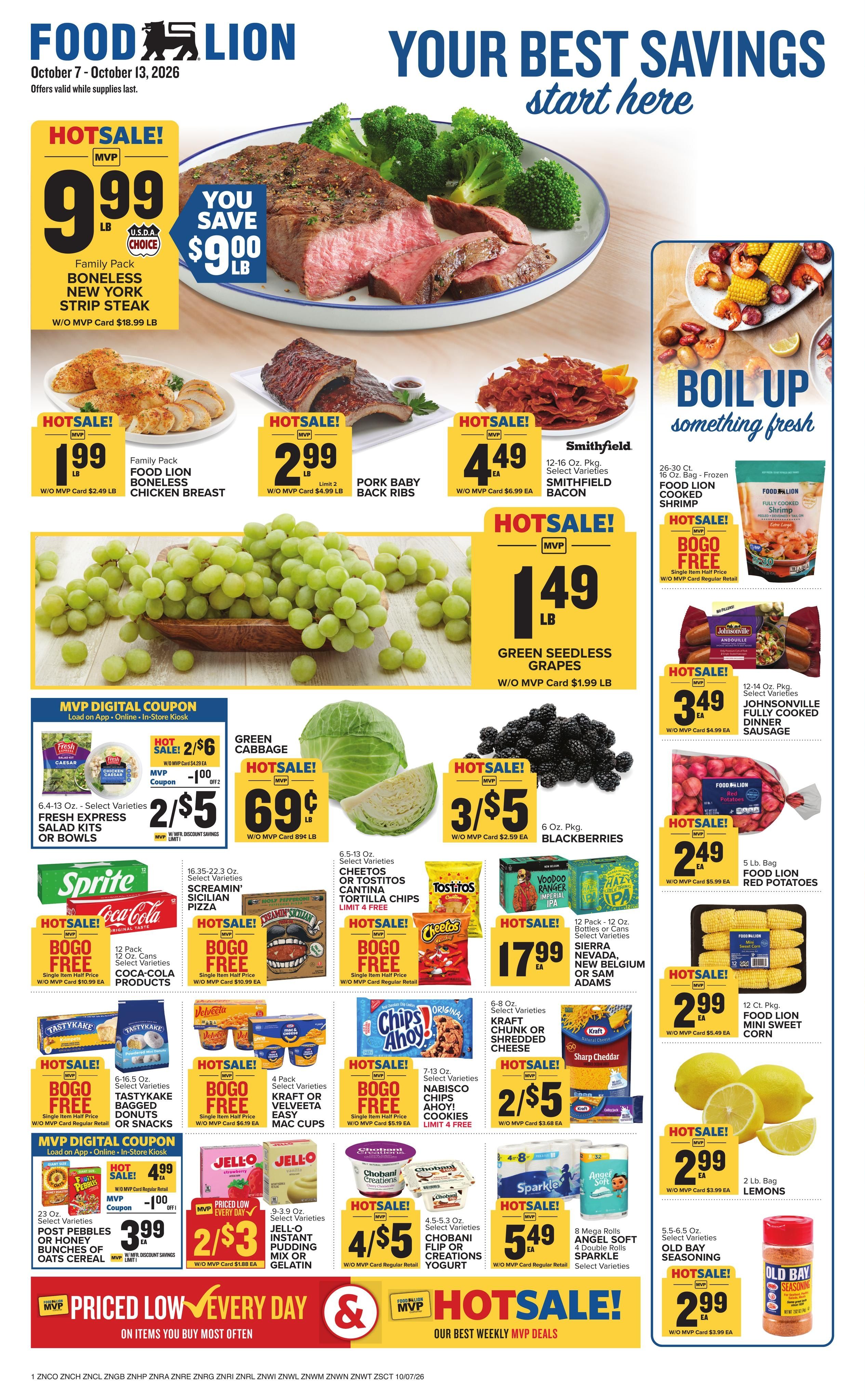 Food Lion (Belews Creek Area, NC) Weekly Ad October 7 - 13, 2026