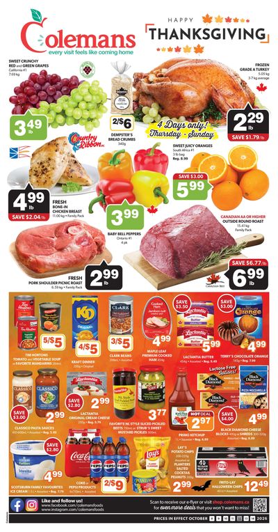 Coleman's Flyer October 8 to 14