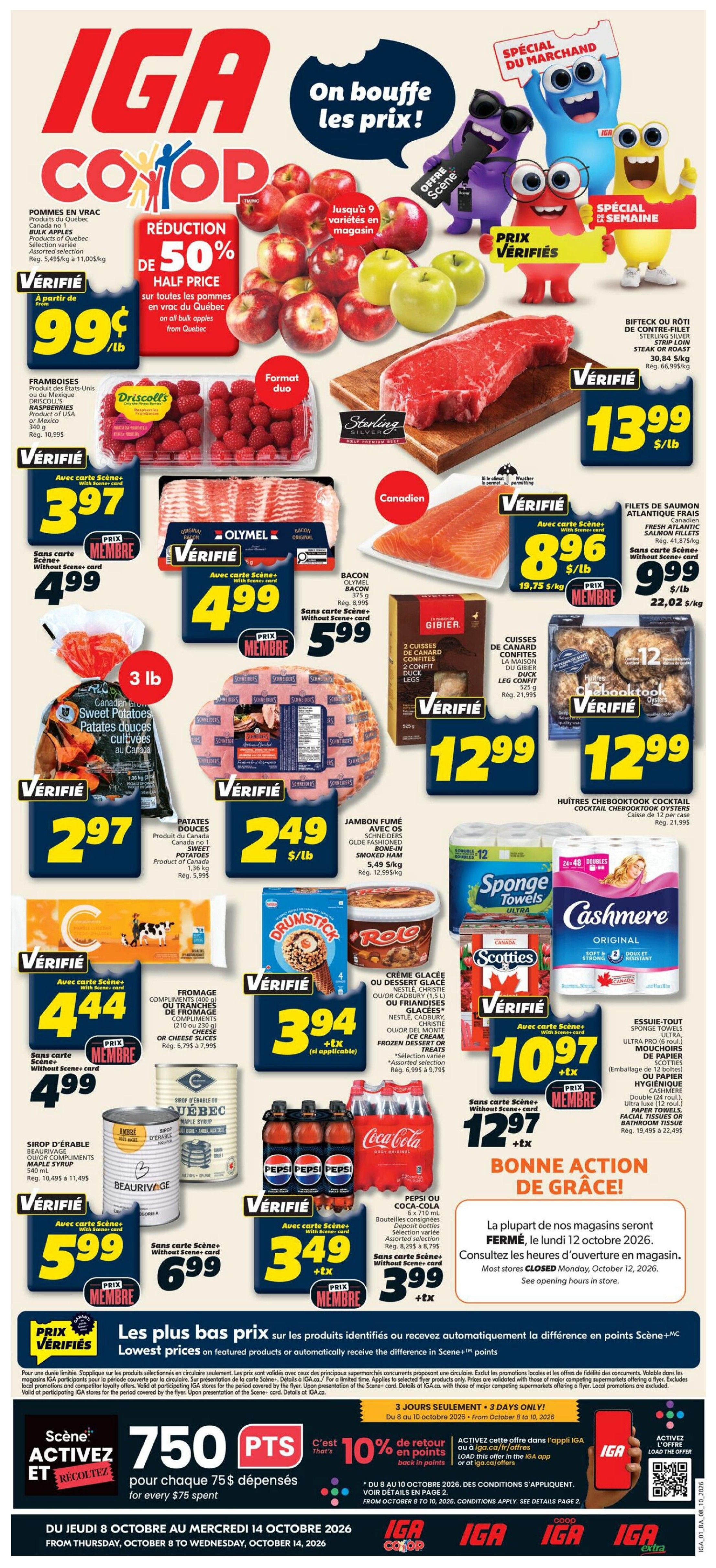 IGA (NB) Flyer October 8 to 14