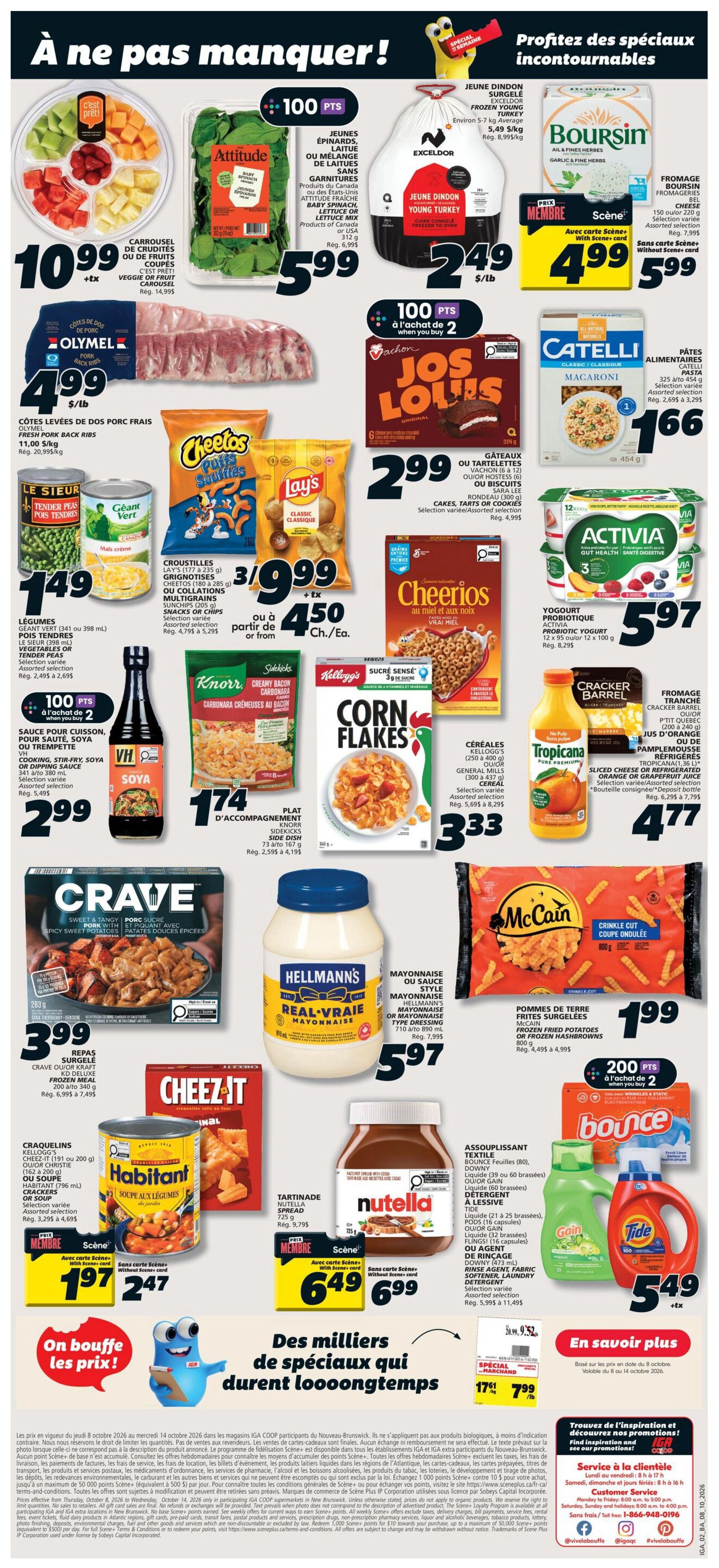 IGA (NB) Flyer October 8 to 14