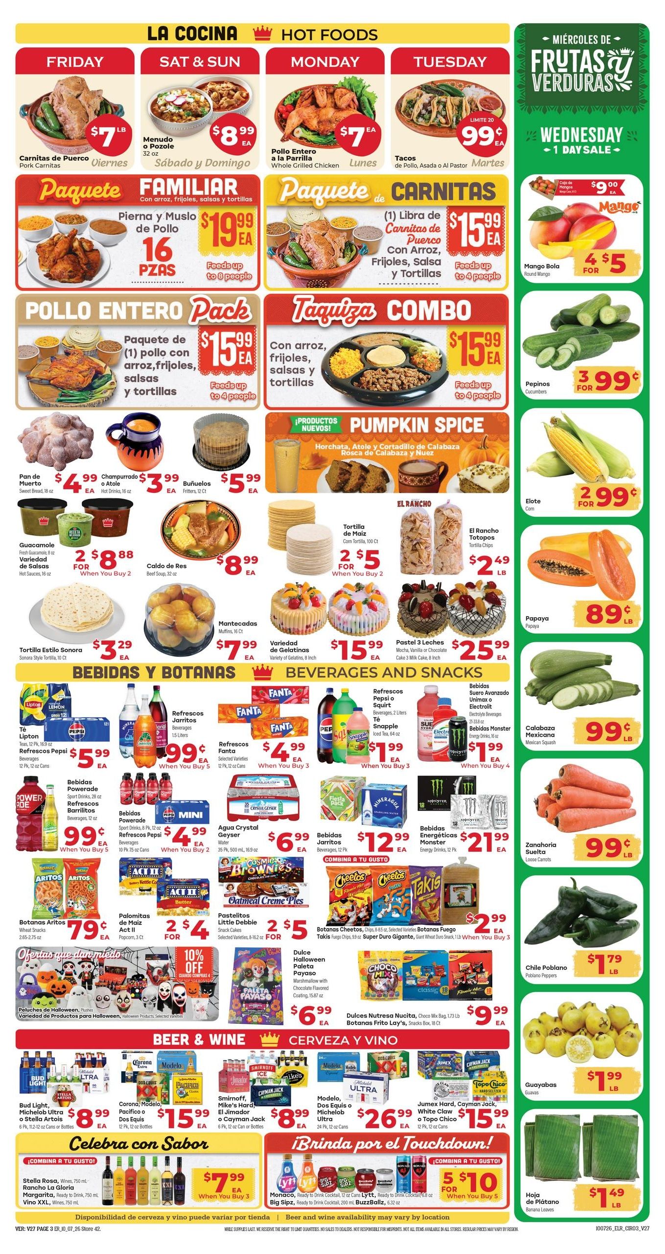 El Rancho Supermercado (Brownsville Area, TX) Weekly Ad October 7 - 13, 2026
