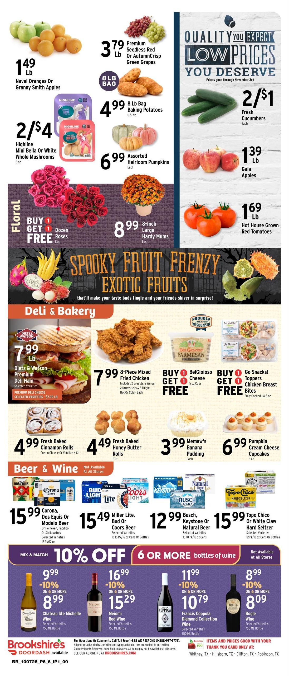 Brookshire's (Hewitt Area, TX) Weekly Ad October 7 - 13, 2026