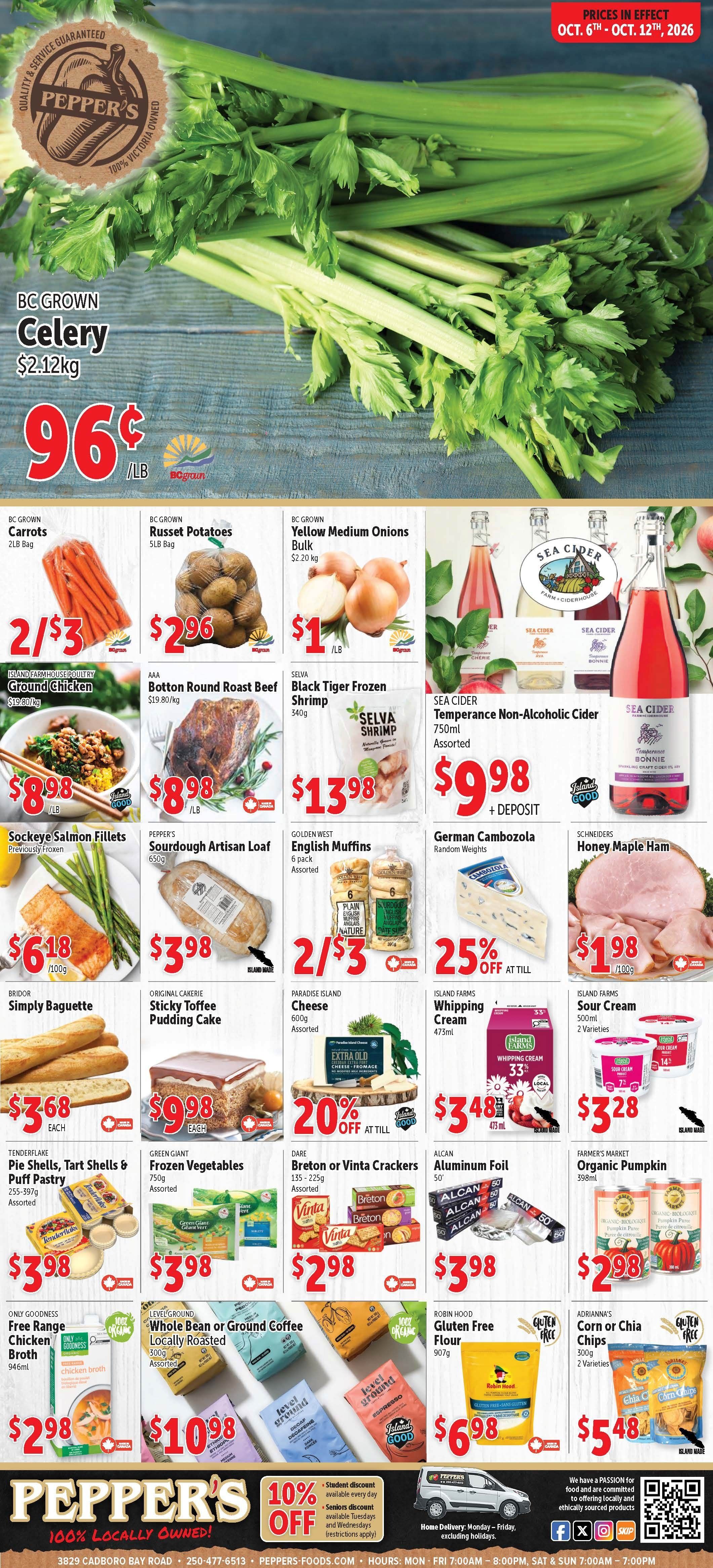 Pepper's Foods Flyer October 6 to 12