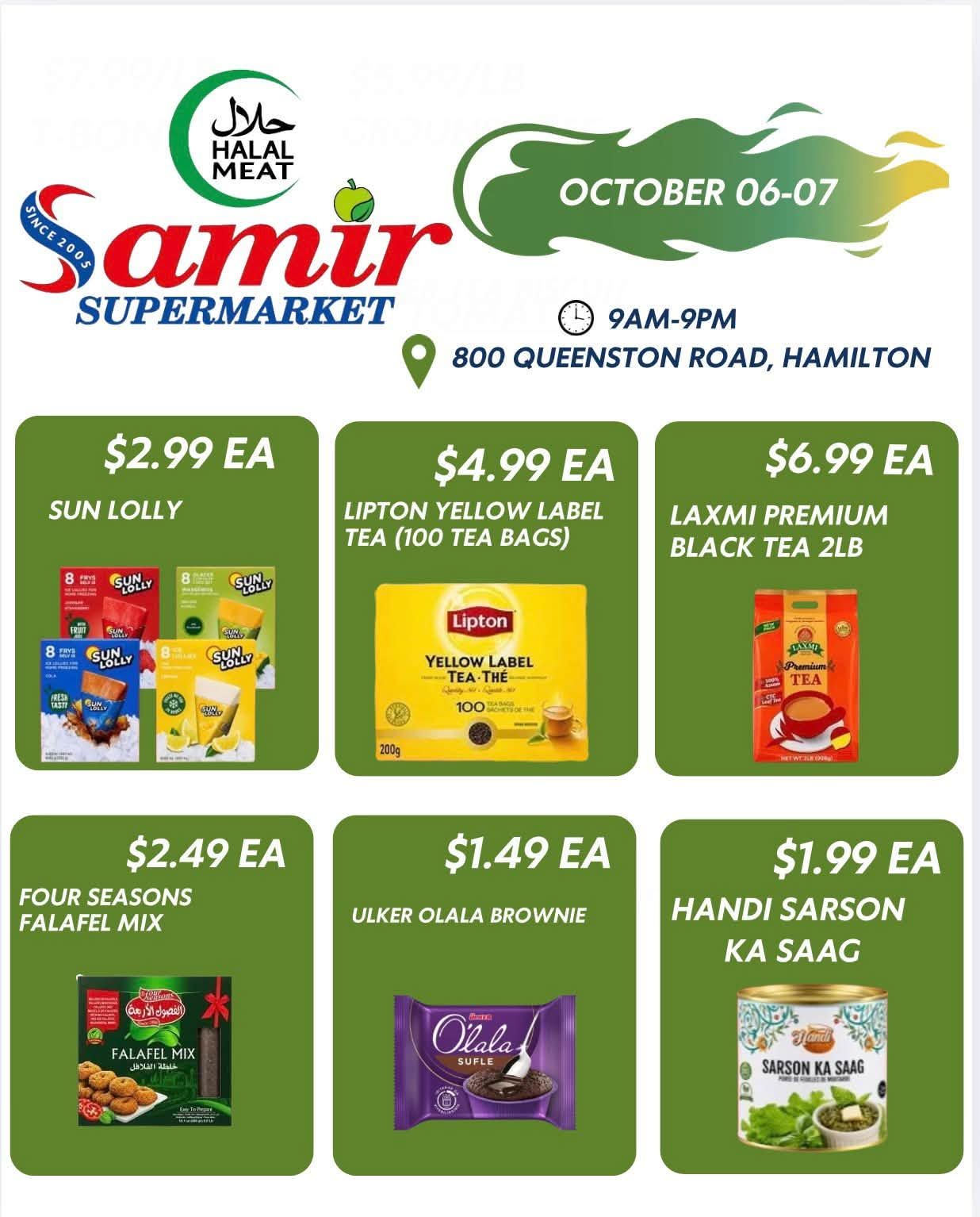 Samir Supermarket (Hamilton) Flyer October 6 and 7