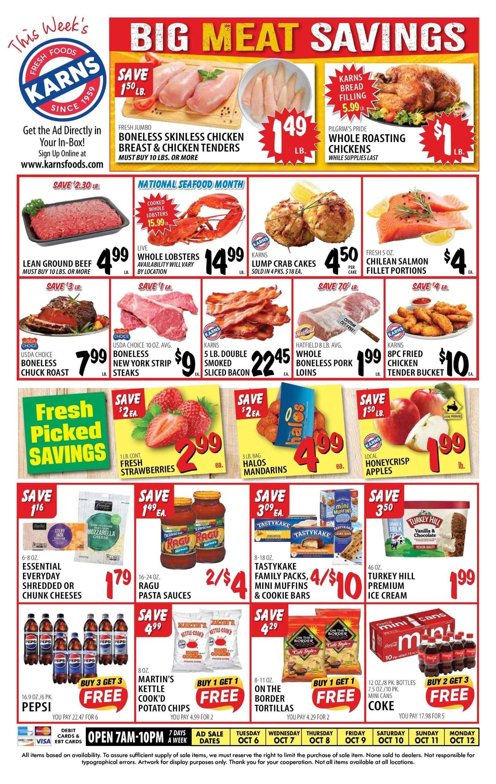 Karns Quality Foods Weekly Ad October 6 - 12, 2026