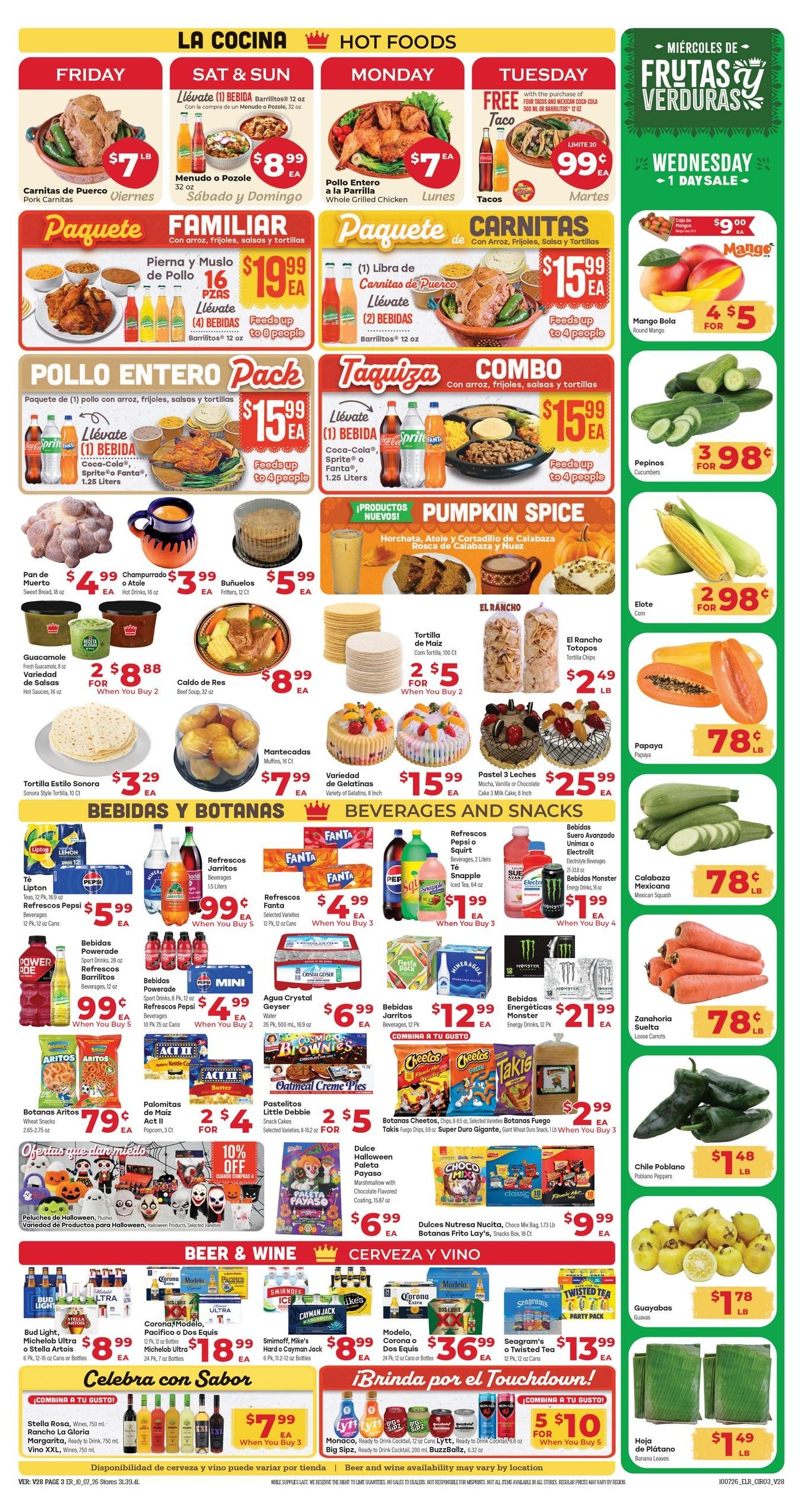 El Rancho Supermercado (Plantersville Area, TX) Weekly Ad October 7 - 13, 2026