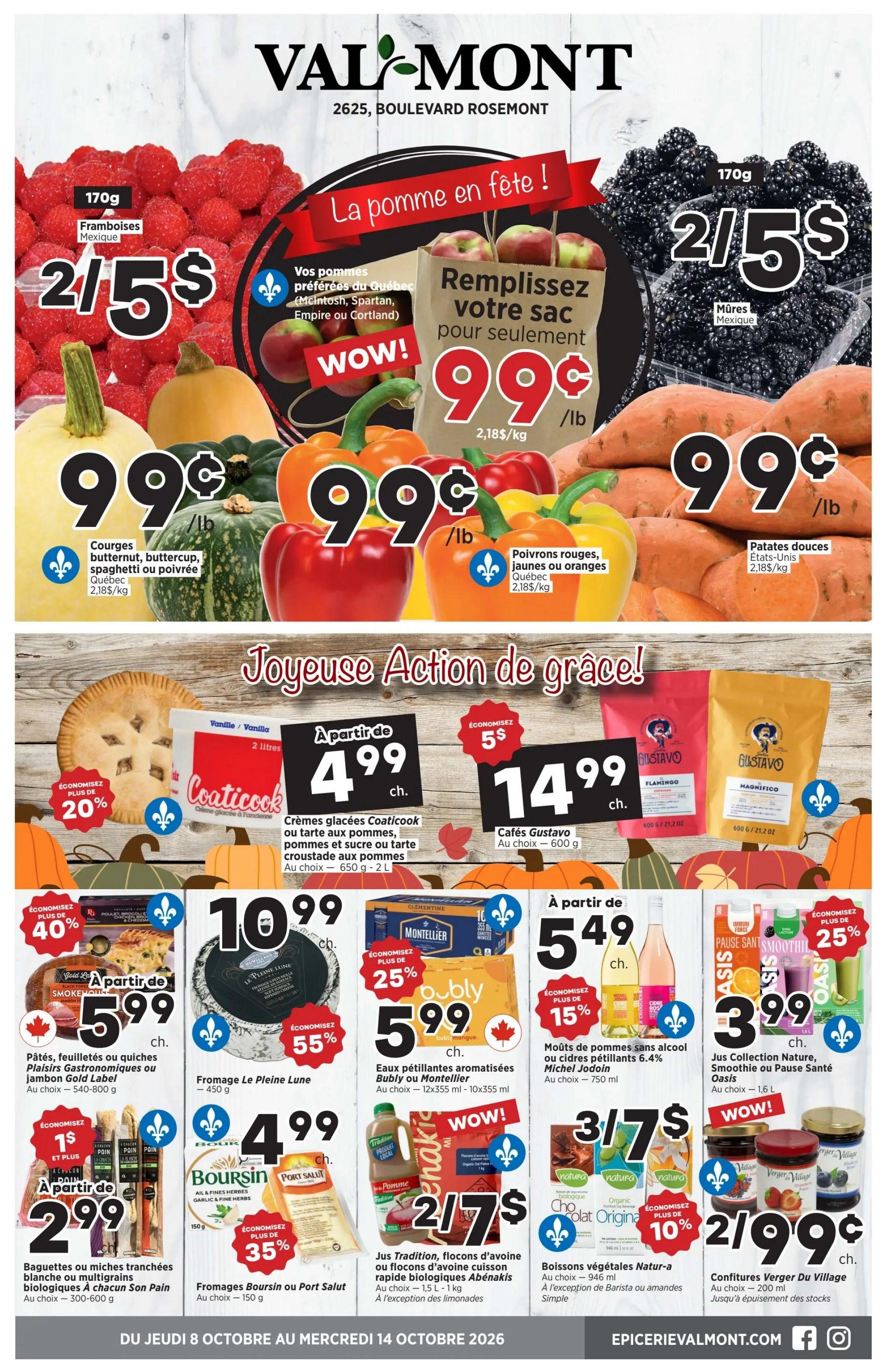 Val-Mont Flyer October 8 to 14