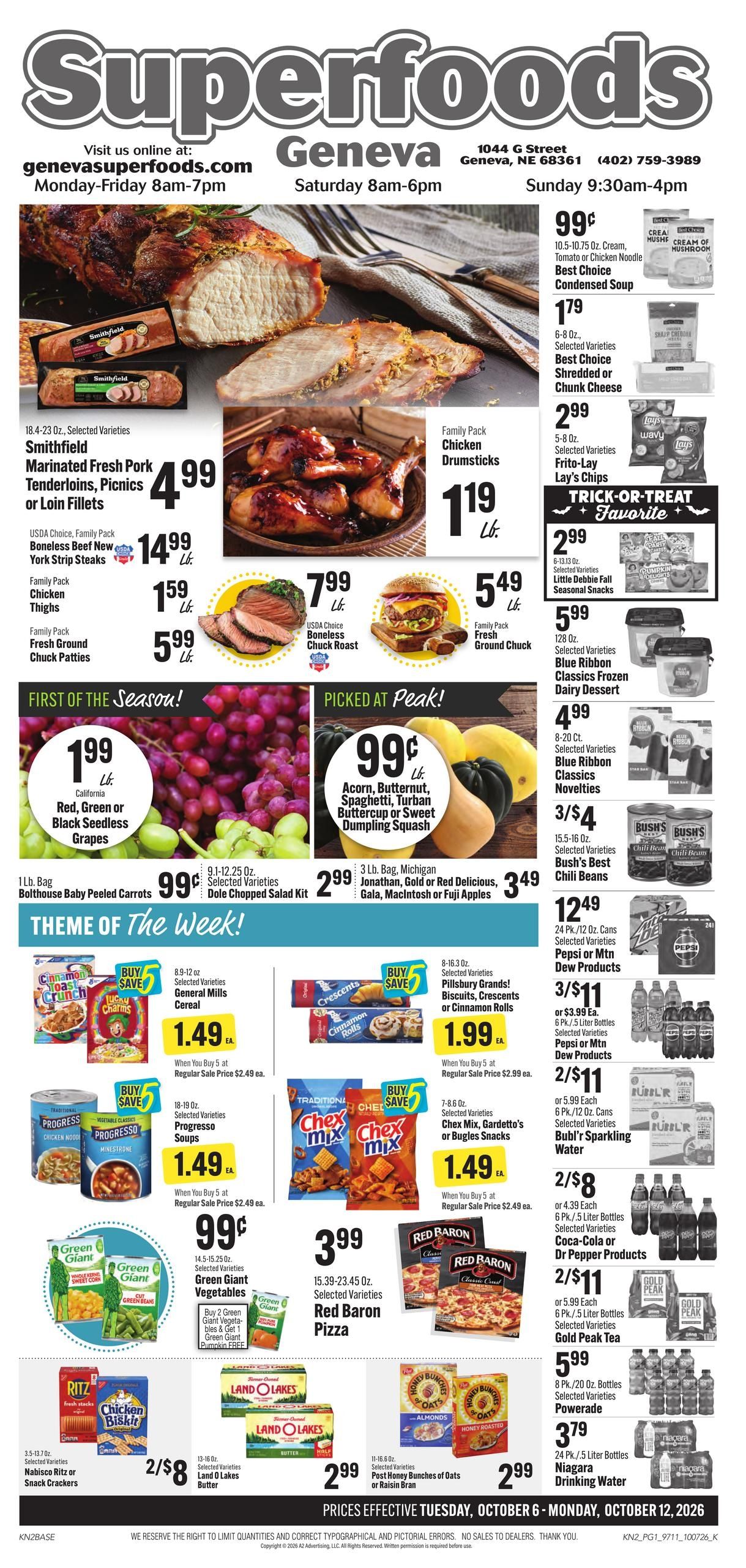 Geneva Super Foods Weekly Ad October 6 - 12, 2026