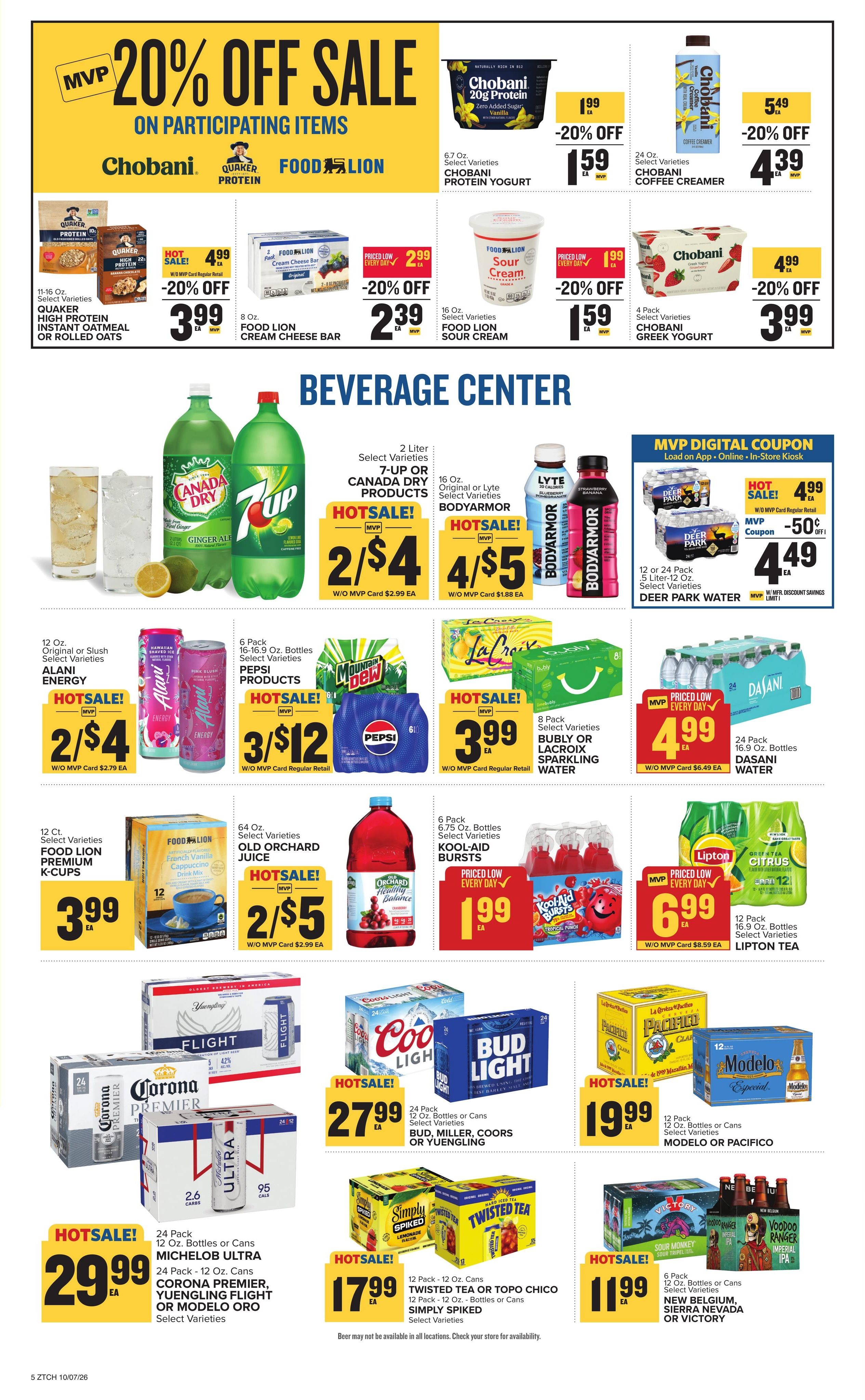 Food Lion (Chattanooga Area, TN) Weekly Ad October 7 - 13, 2026
