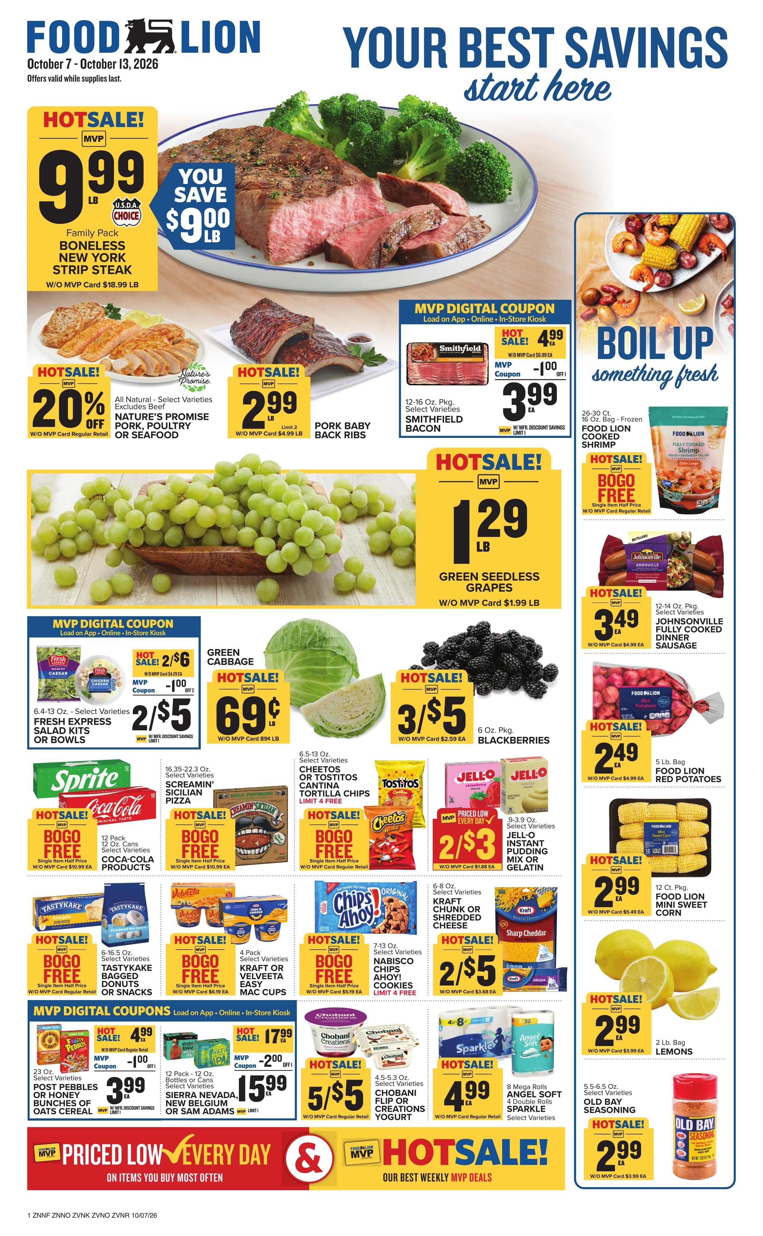 Food Lion (Chincoteague Island Area, VA) Weekly Ad October 7 - 13, 2026