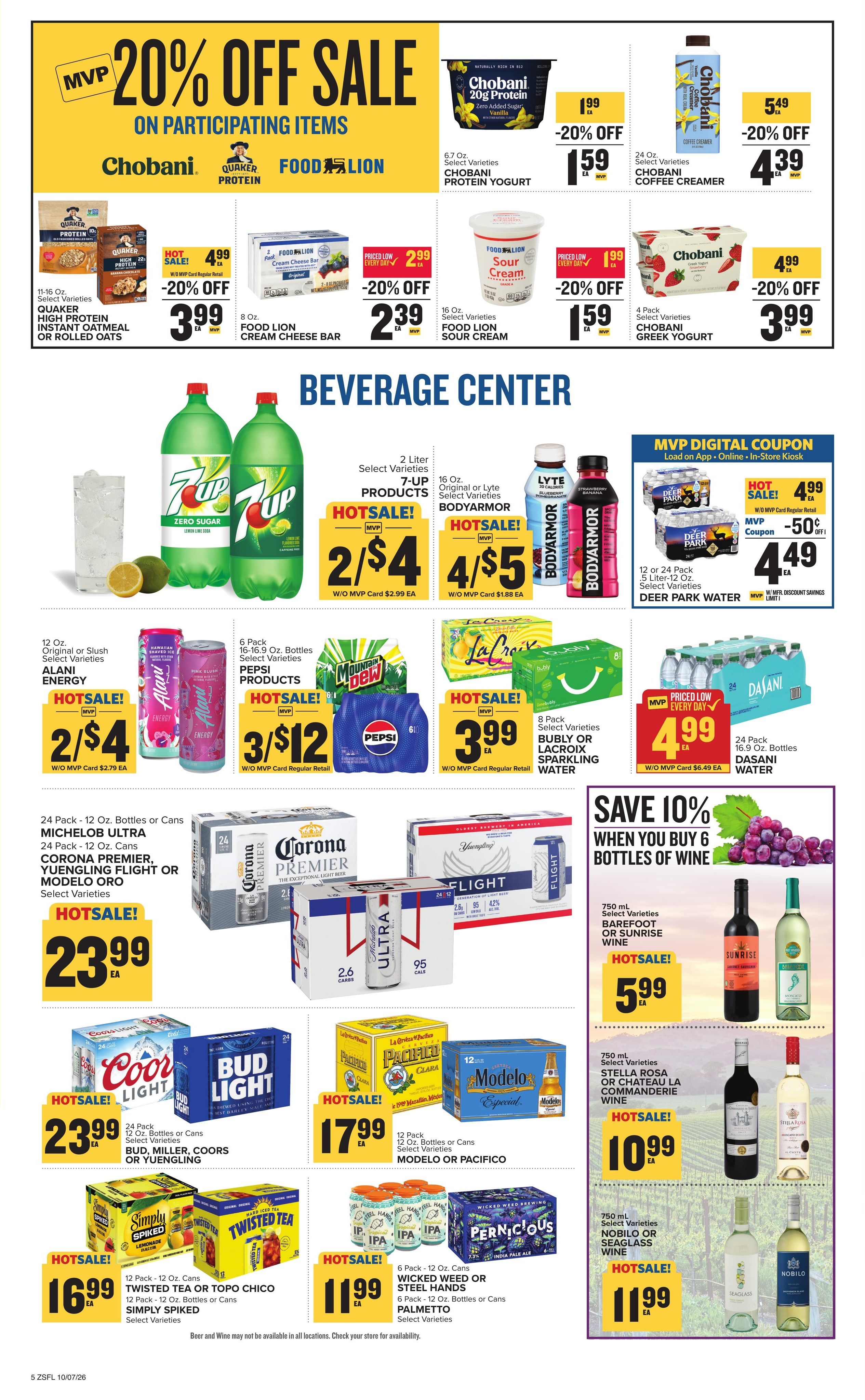 Food Lion (Loris Area, SC) Weekly Ad October 7 - 13, 2026