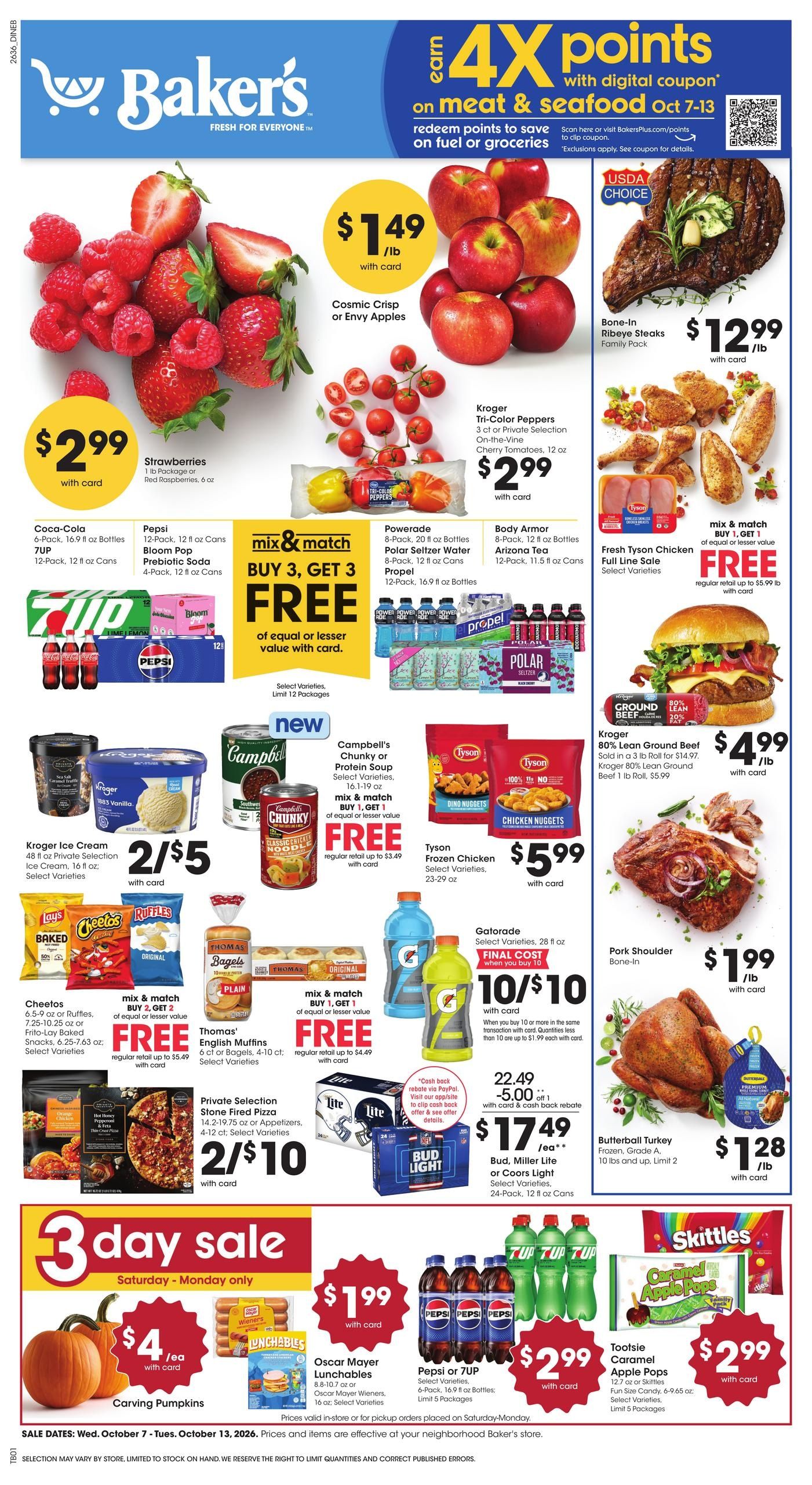 Baker's (Omaha-West Point Area, NE) Weekly Ad October 7 - 13, 2026