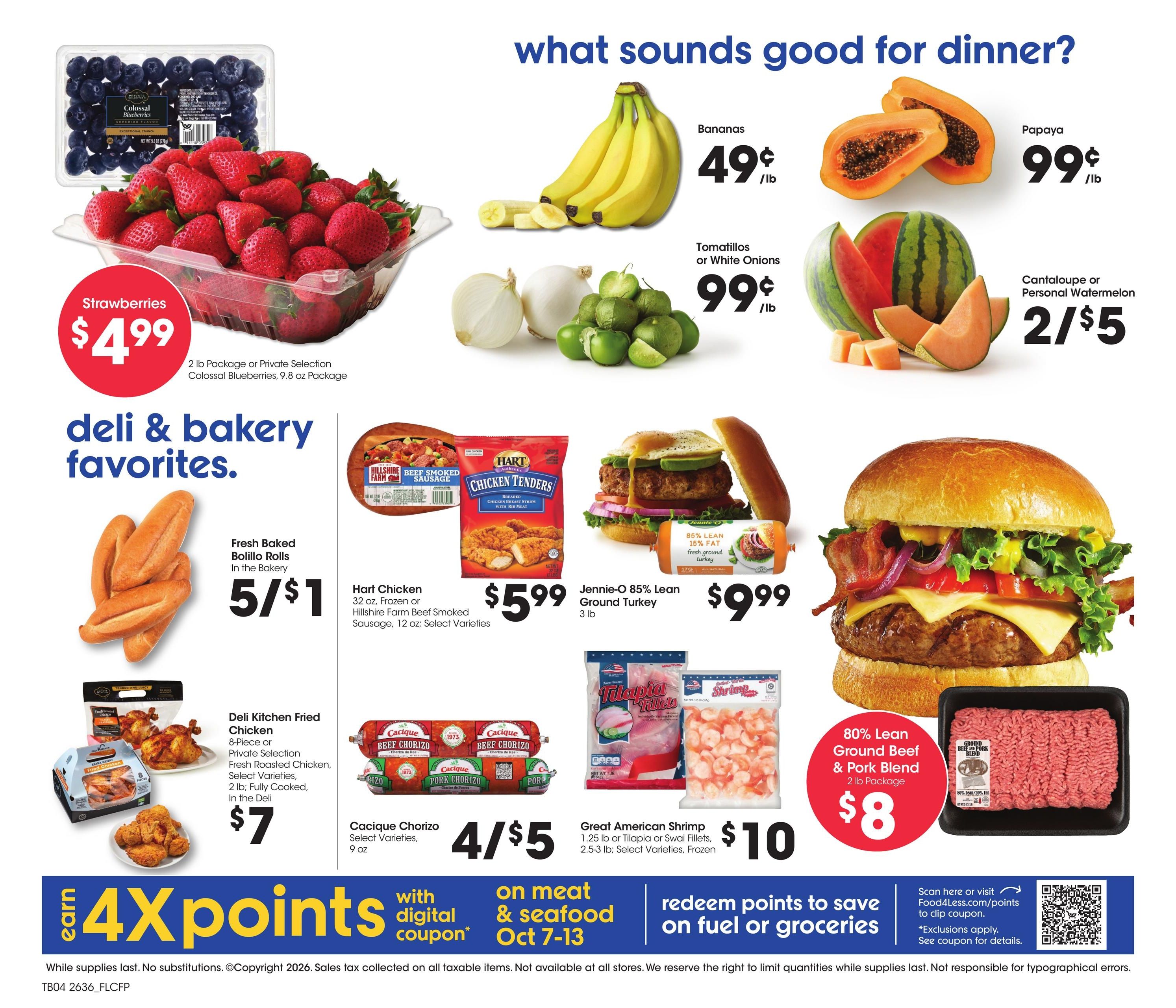 Food 4 Less (El Monte-West Covina Area, CA) California Weekly Ad October 7 - 13, 2026