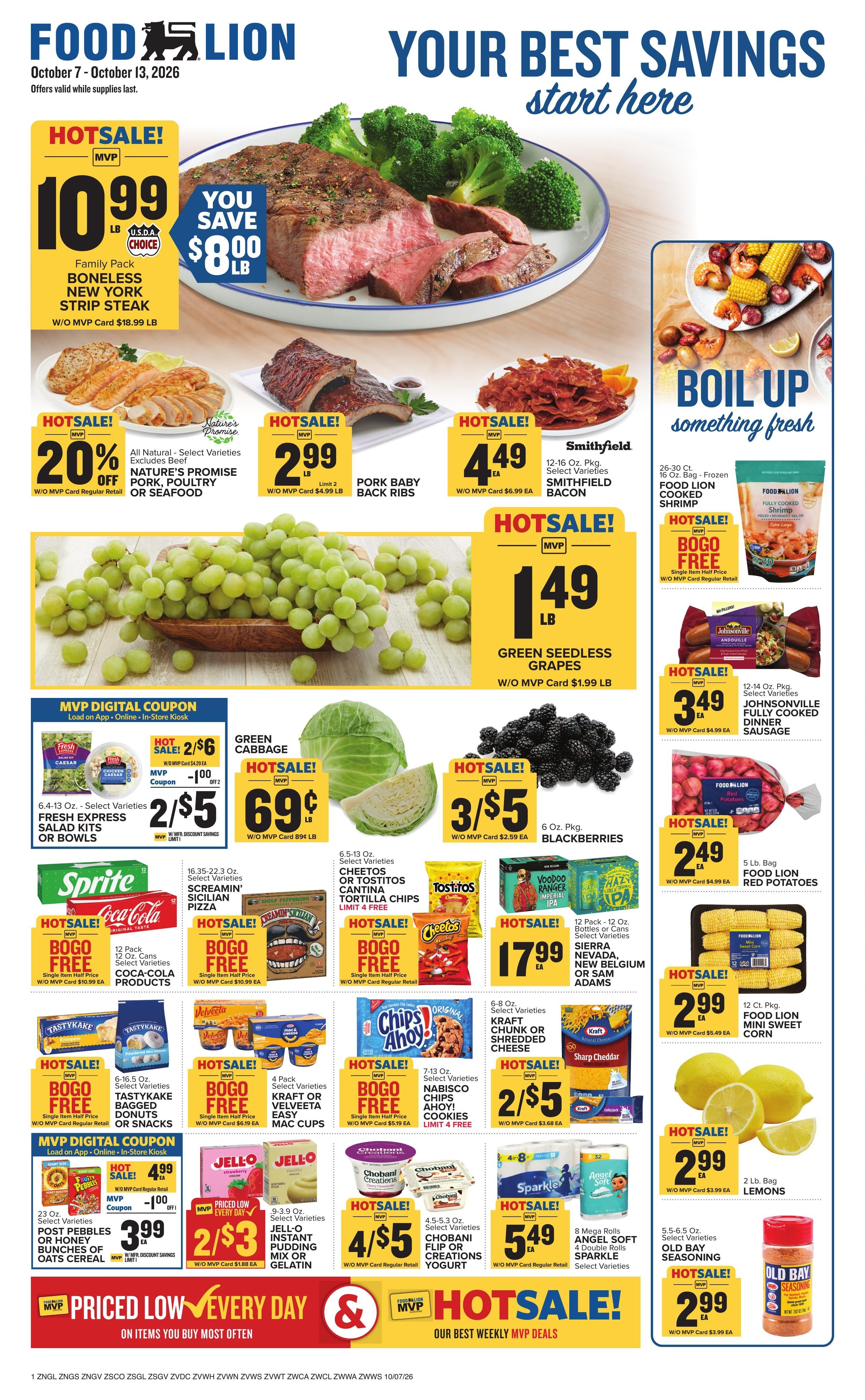 Food Lion (Baker Area, WV) Weekly Ad October 7 - 13, 2026