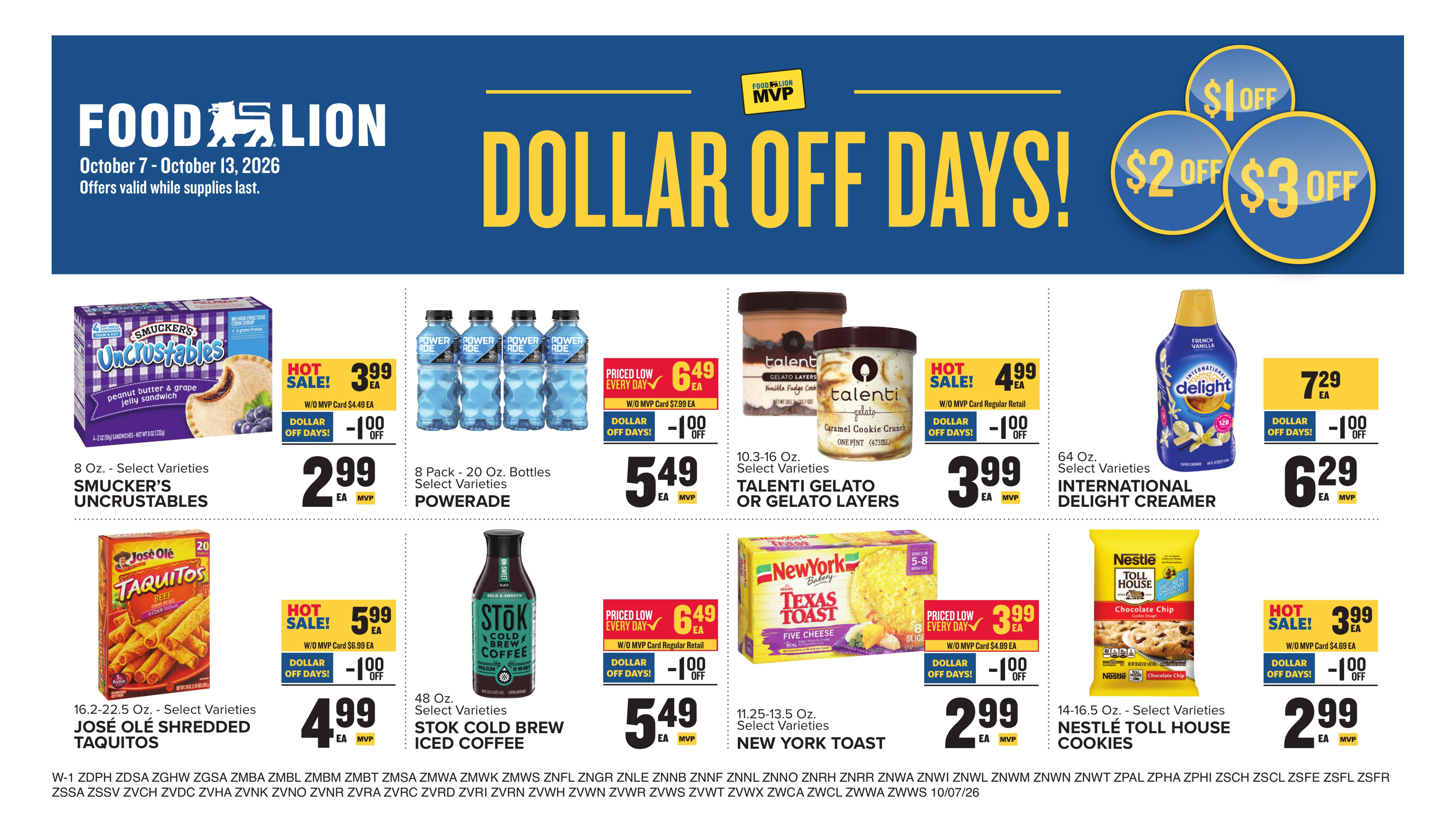 Food Lion (Baker Area, WV) Weekly Ad October 7 - 13, 2026