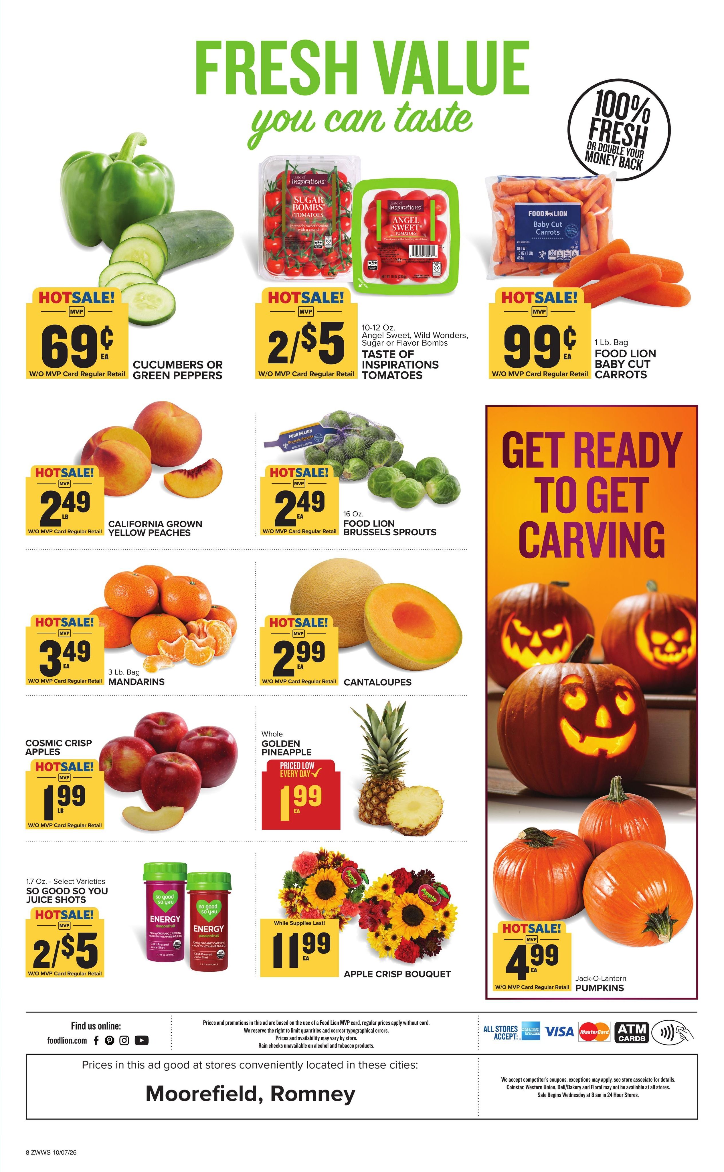 Food Lion (Baker Area, WV) Weekly Ad October 7 - 13, 2026