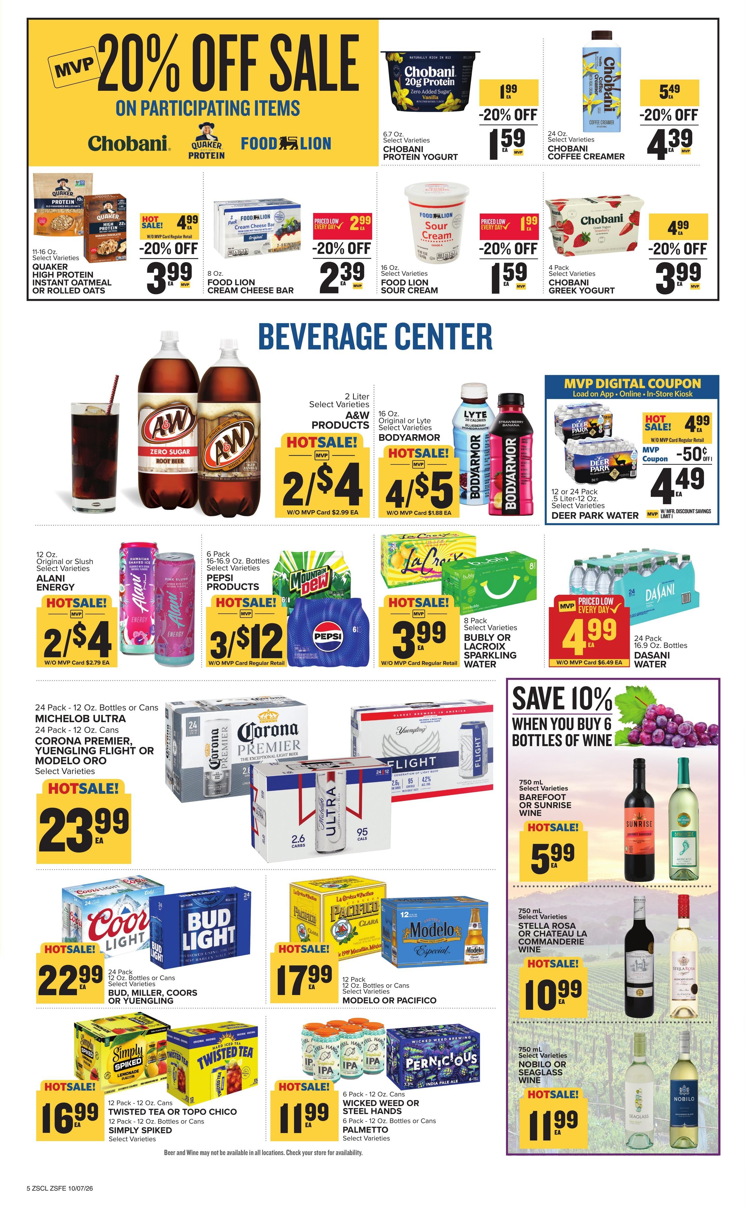 Food Lion (Hartsville Area, SC) Weekly Ad October 7 - 13, 2026