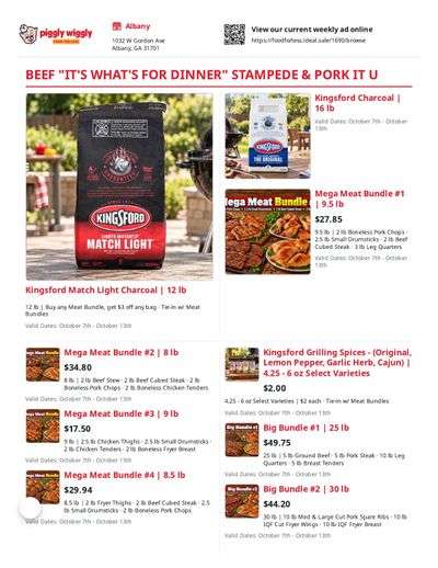 Piggly Wiggly Wetumpka Weekly Ad October 7 - 13, 2026