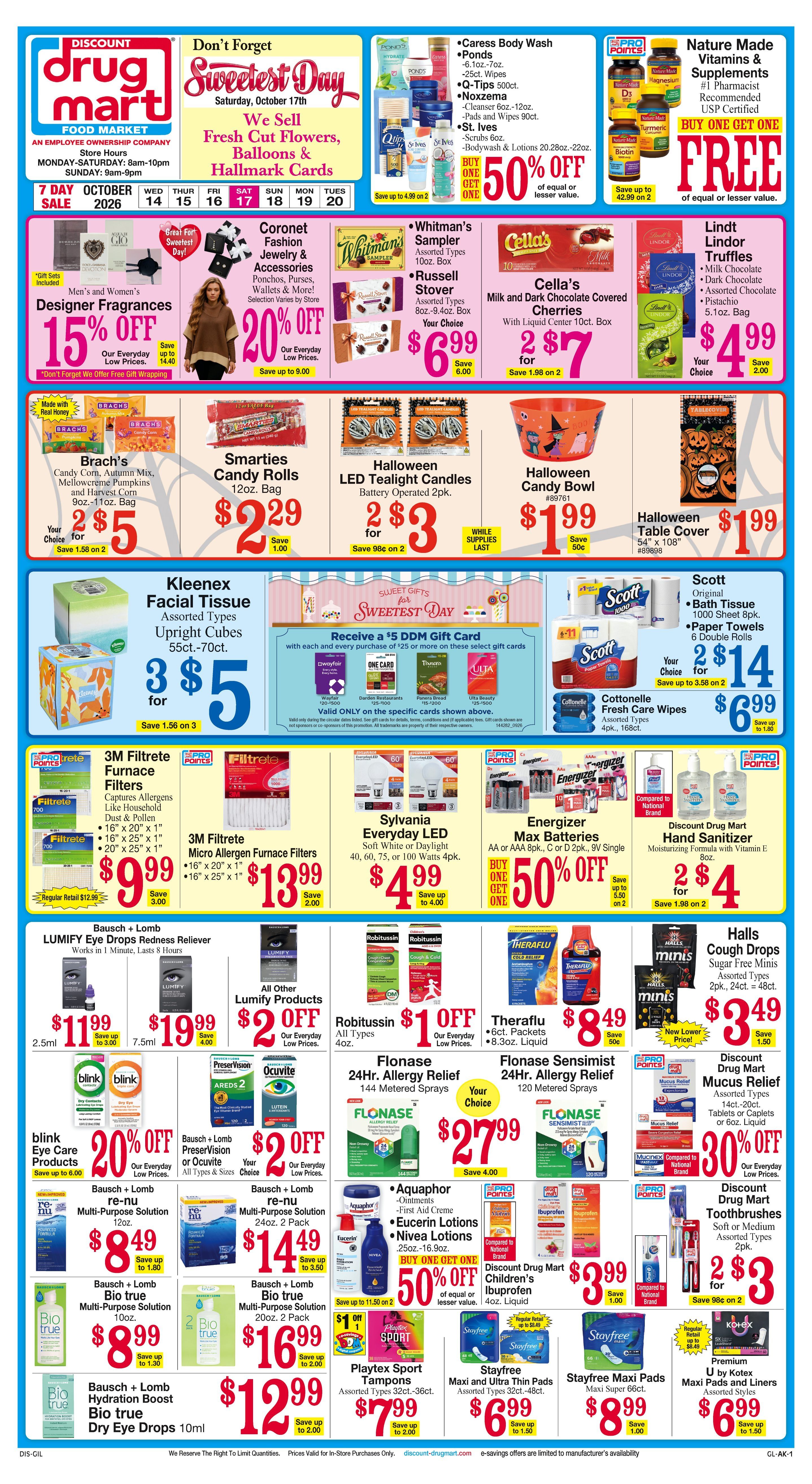 Discount Drug Mart (Ohio) Weekly Ad October 14 - 20, 2026