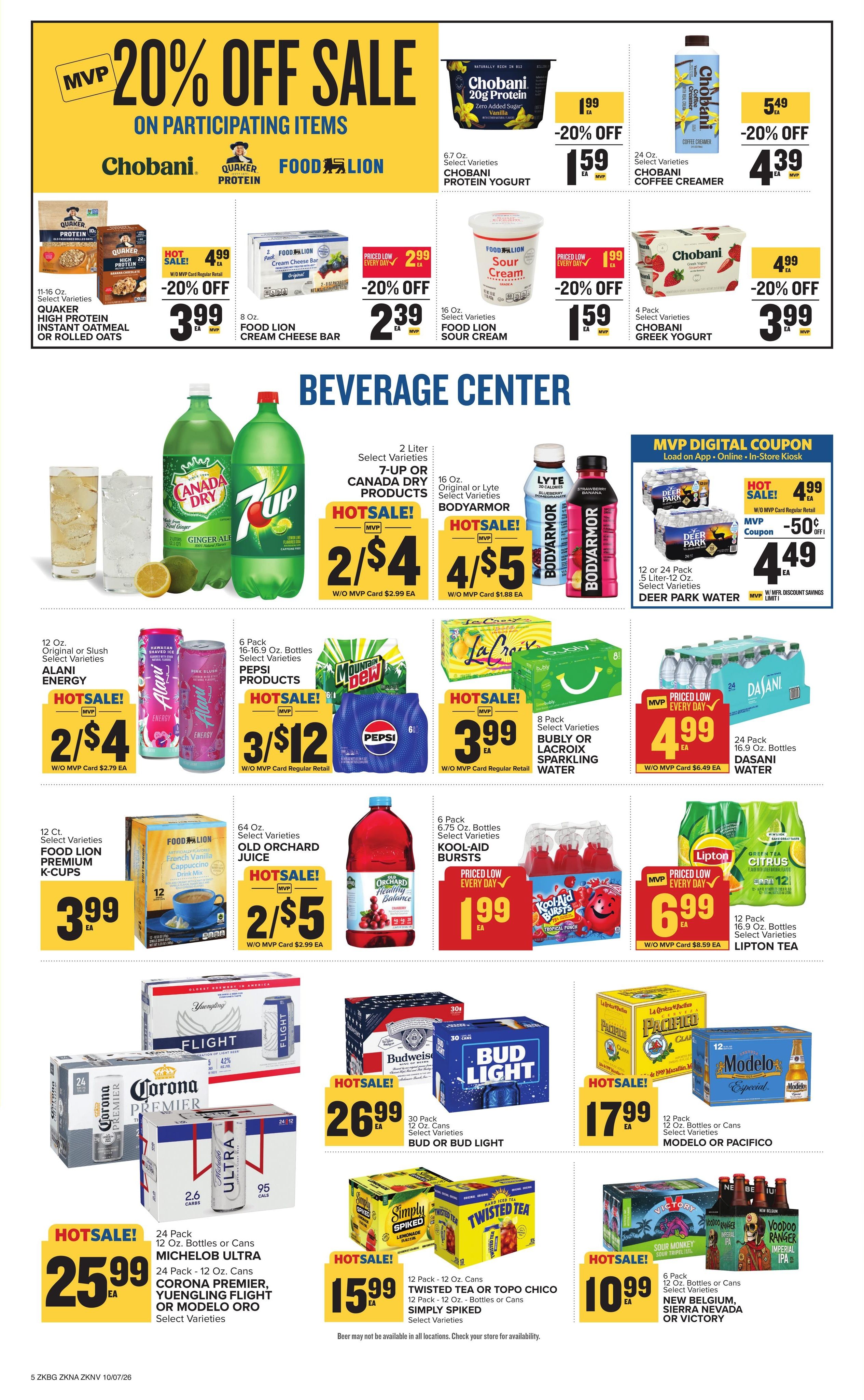 Food Lion (Gracey-Hopkinsville Area, KY) Weekly Ad October 7 - 13, 2026