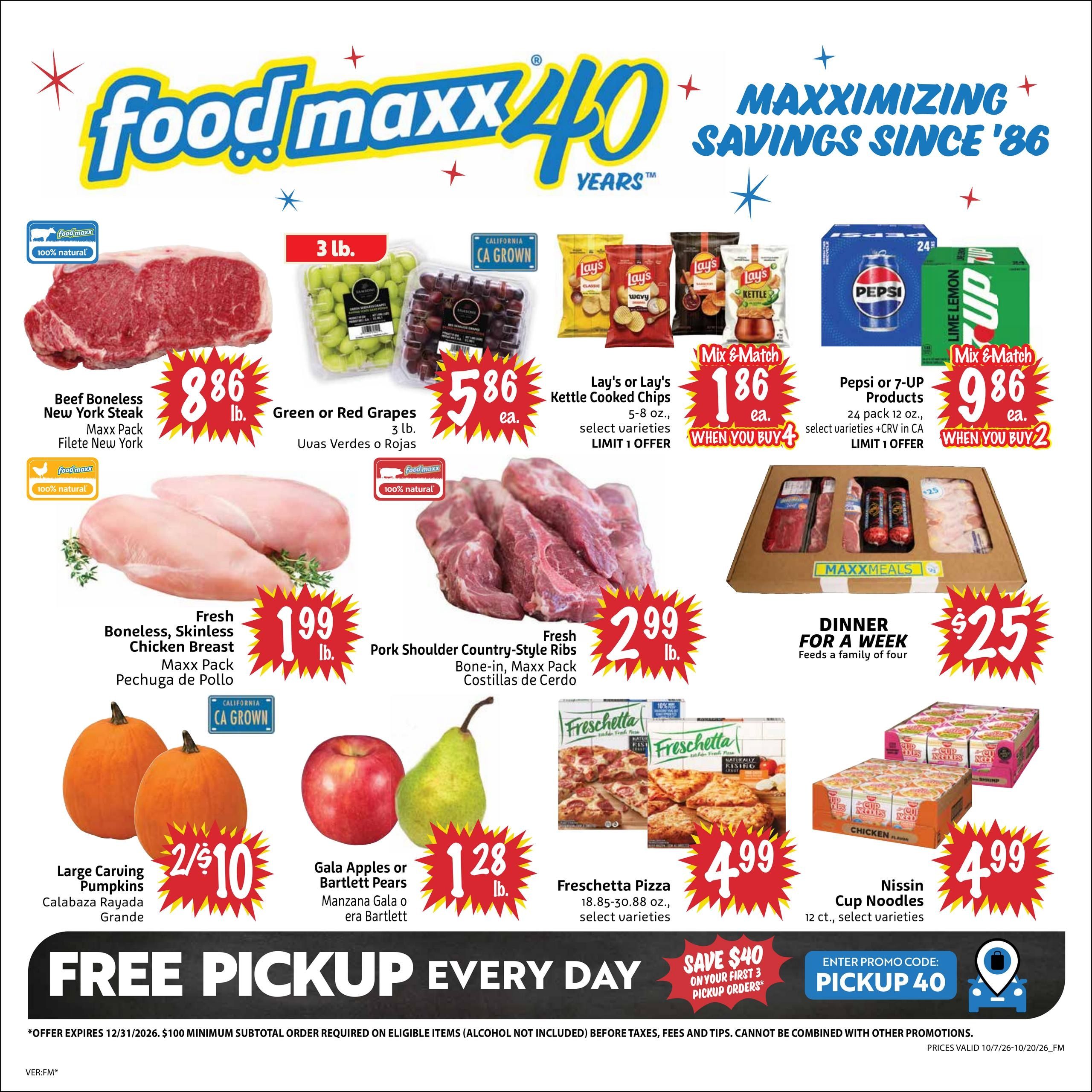 FoodMaxx (Antioch Area, CA) Weekly Ad October 7 - 20, 2026