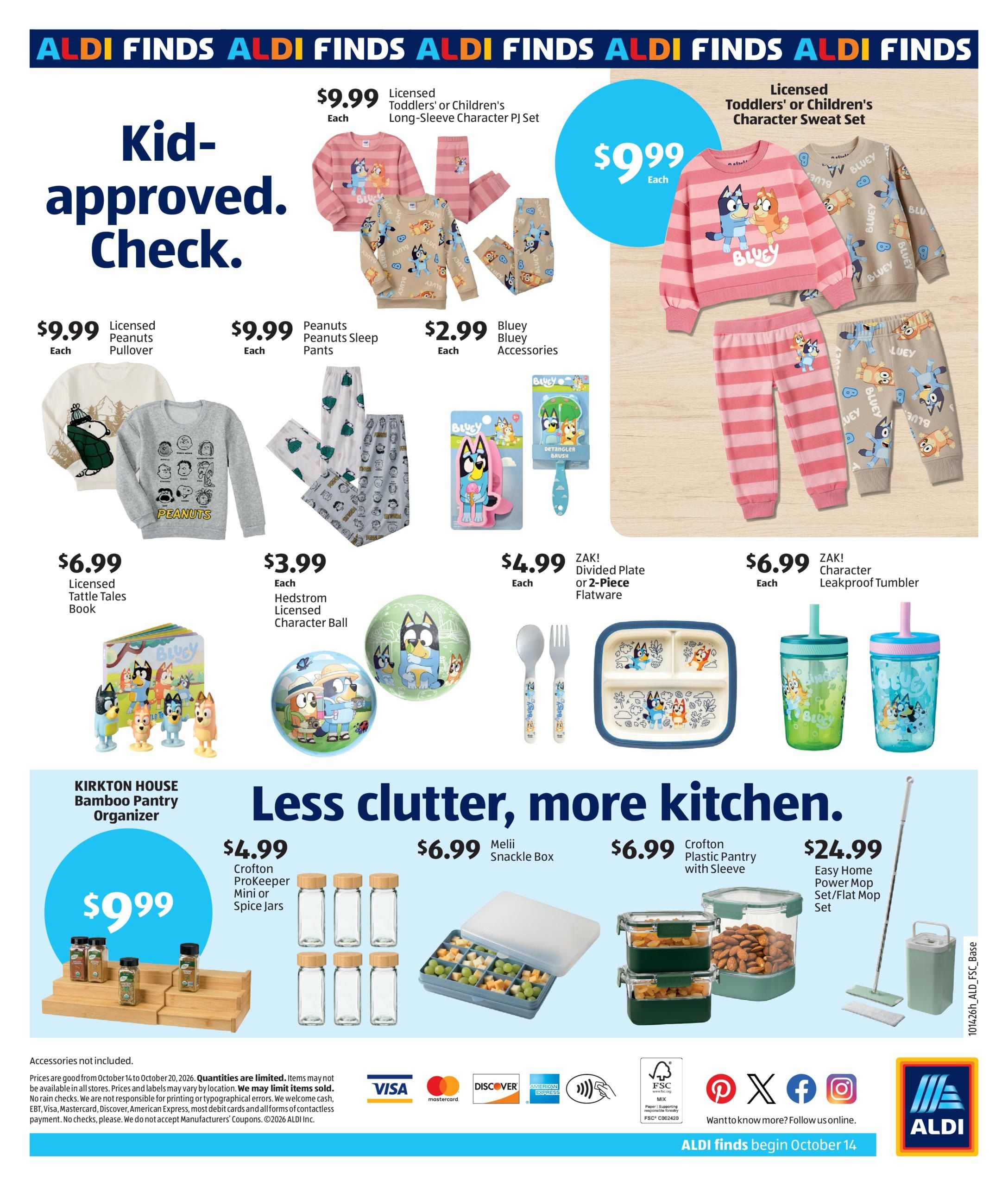 ALDI In Store Weekly Ad October 14 - 20, 2026