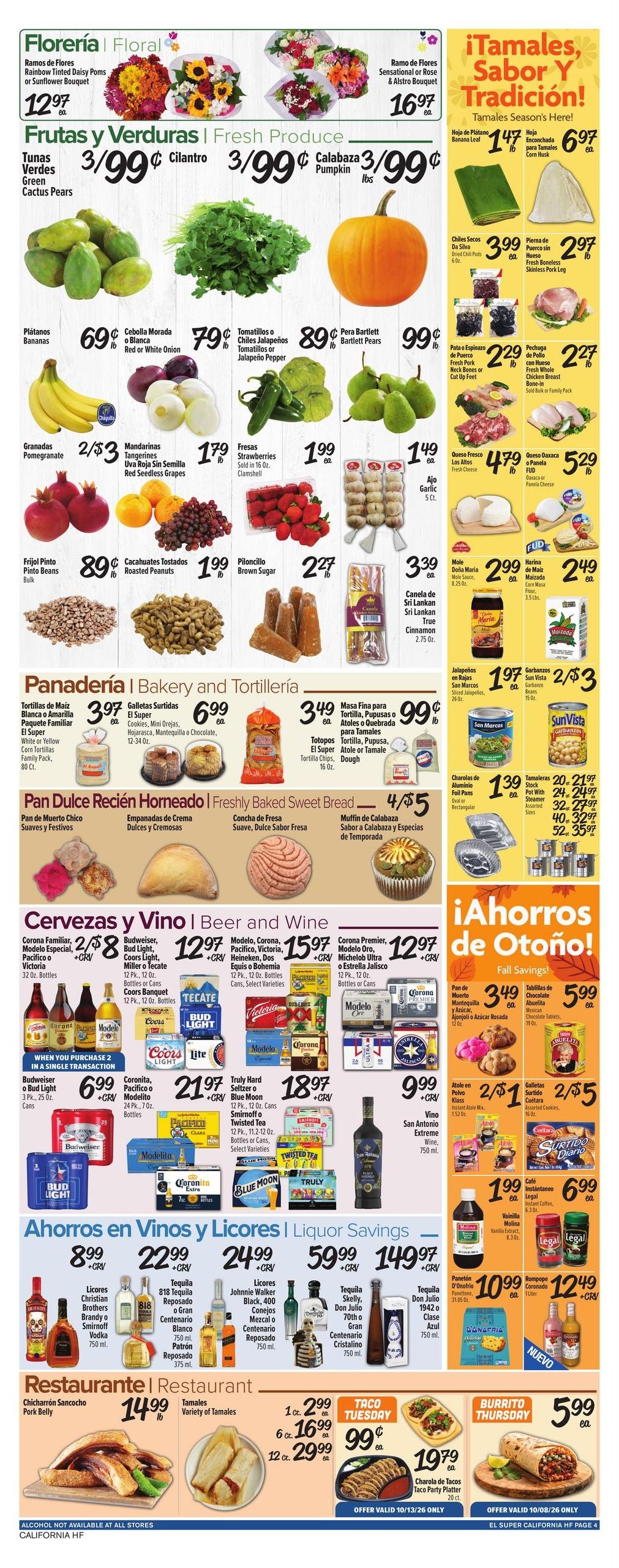 El Super (Anza Area, CA) Weekly Ad October 7 - 13, 2026