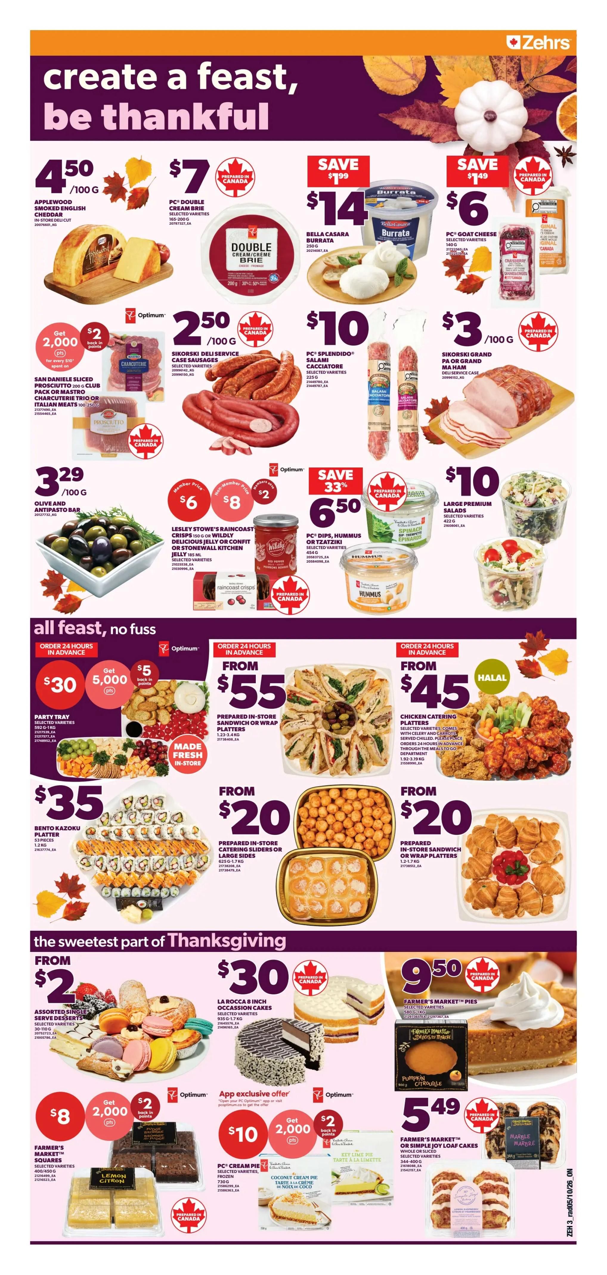 Zehrs Flyer October 8 to 14