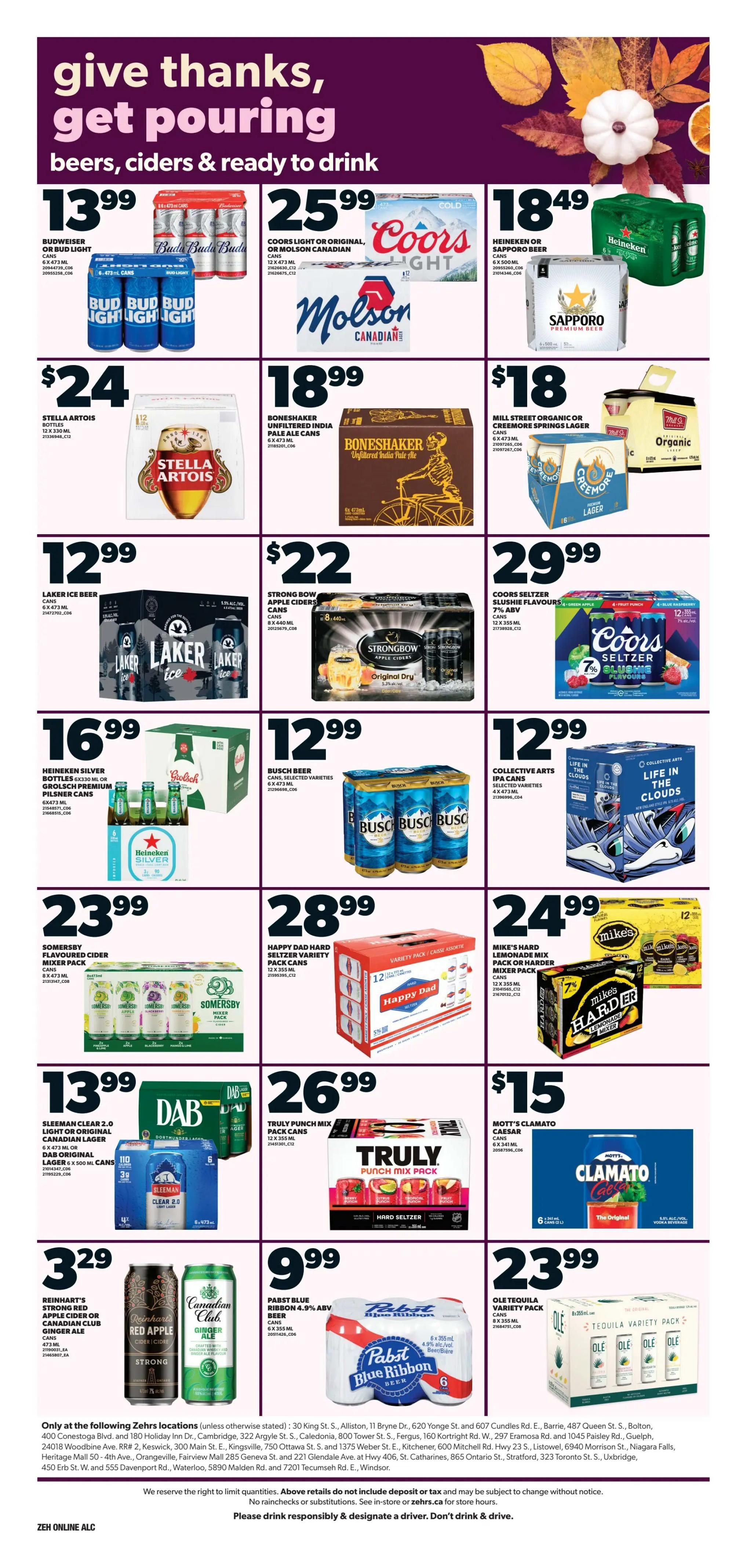 Zehrs Flyer October 8 to 14