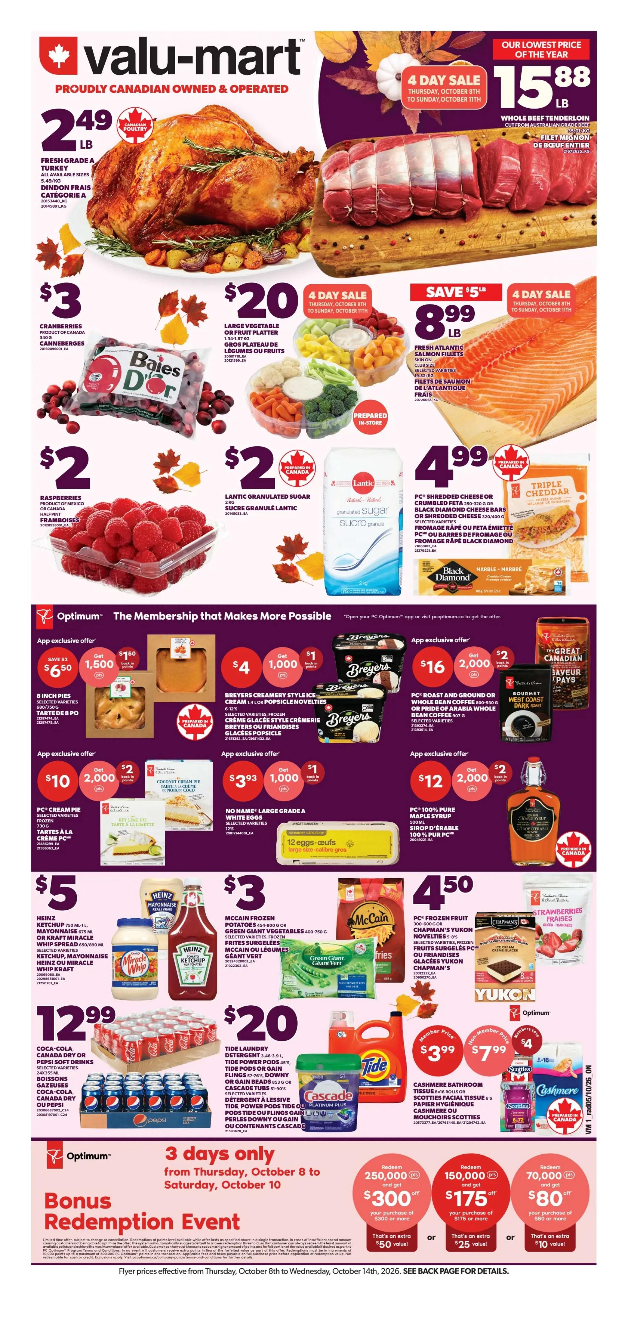 Valu-mart Flyer October 8 to 14