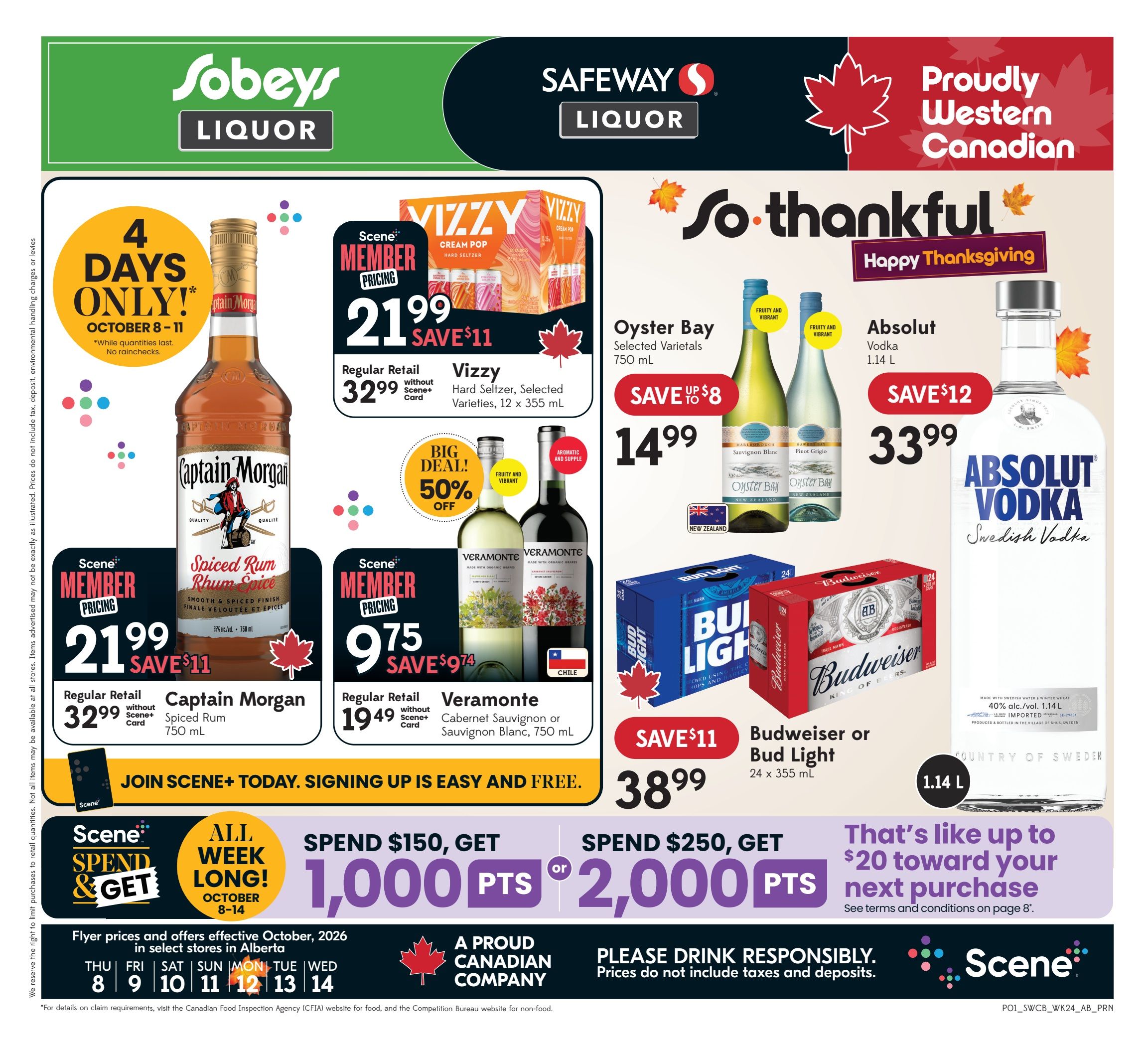 Sobeys/Safeway (AB) SWCB Flyer October 8 to 14