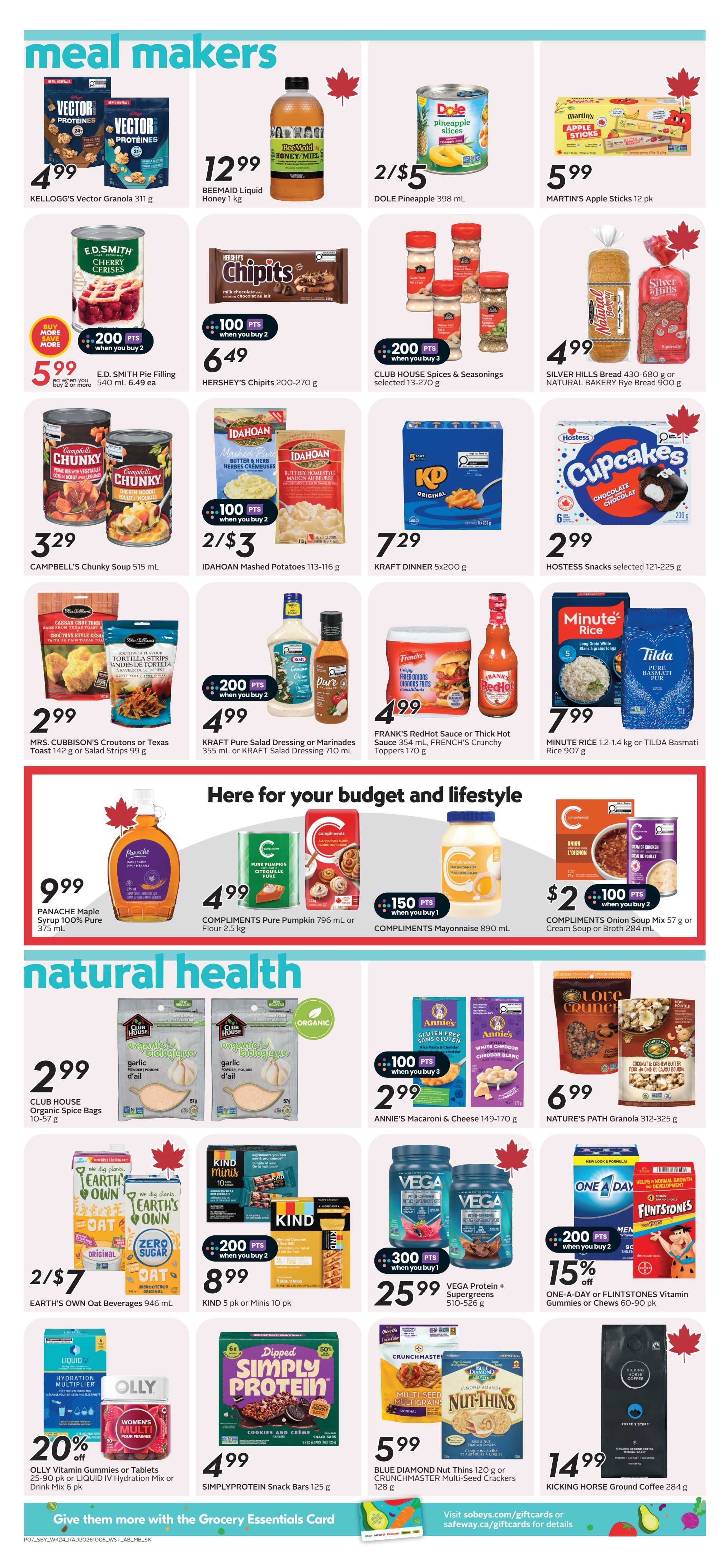 Sobeys/Safeway (MB) Flyer October 8 to 14