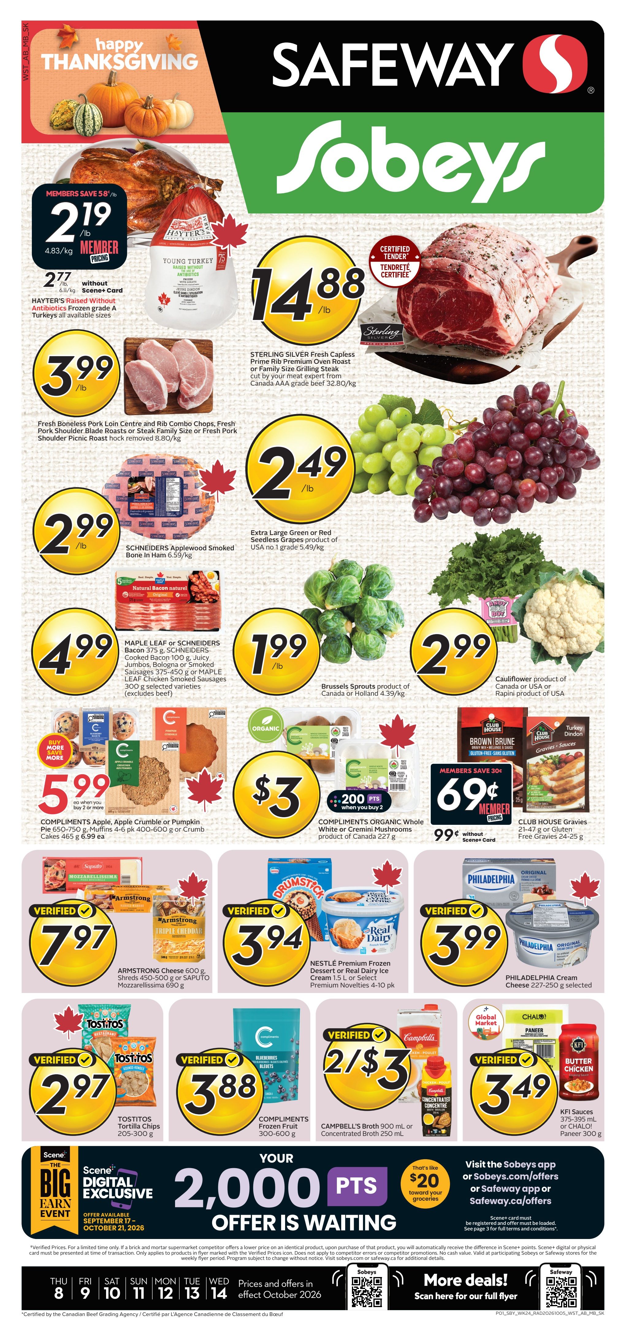 Sobeys/Safeway (SK) Flyer October 8 to 14