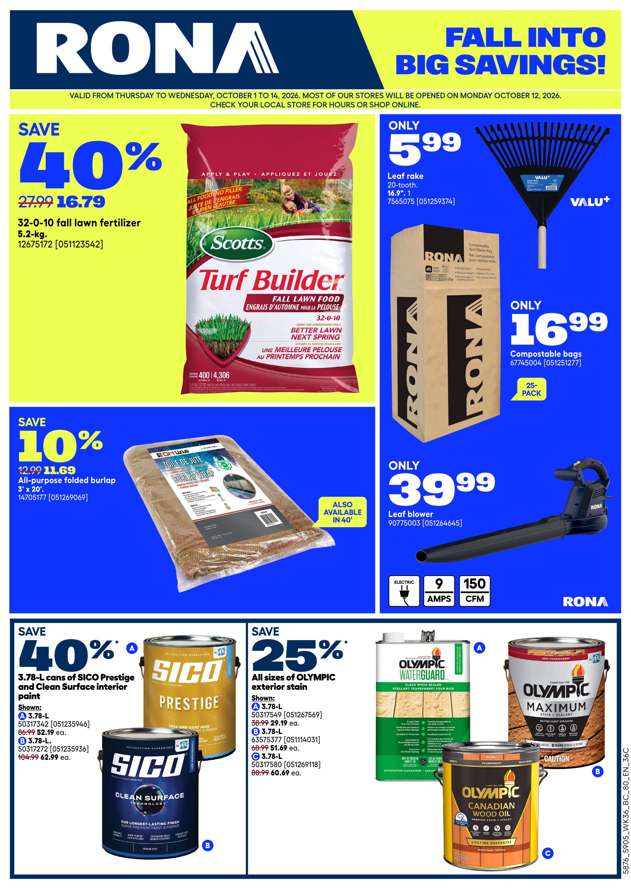 Rona & Rona+ (BC) Flyer October 8 to 14